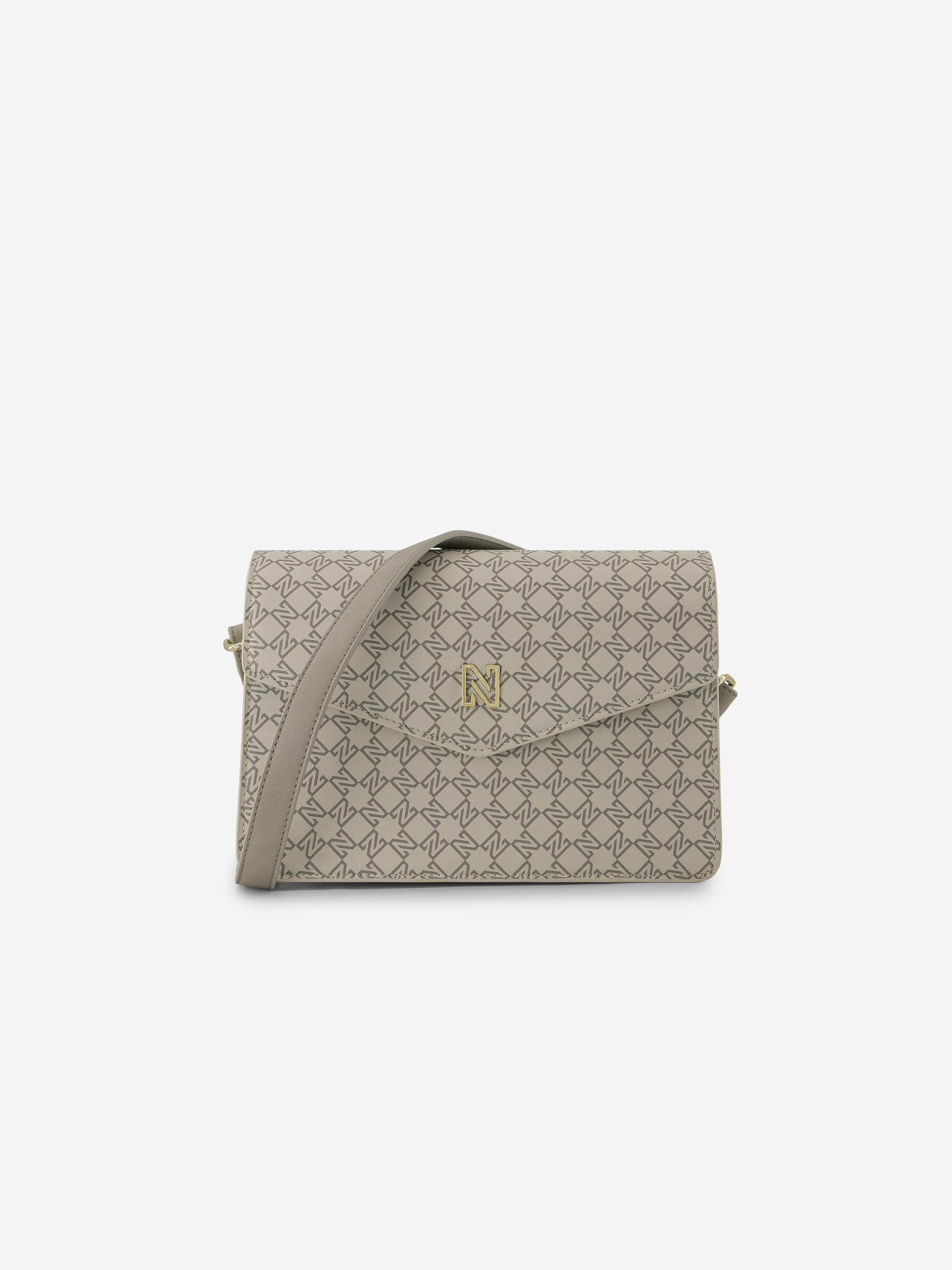 Shoulder bag with logo pattern