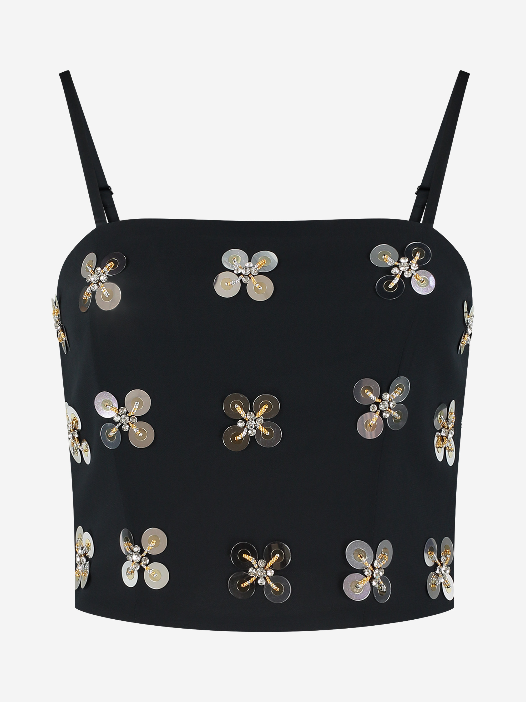 Cropped top with sequins