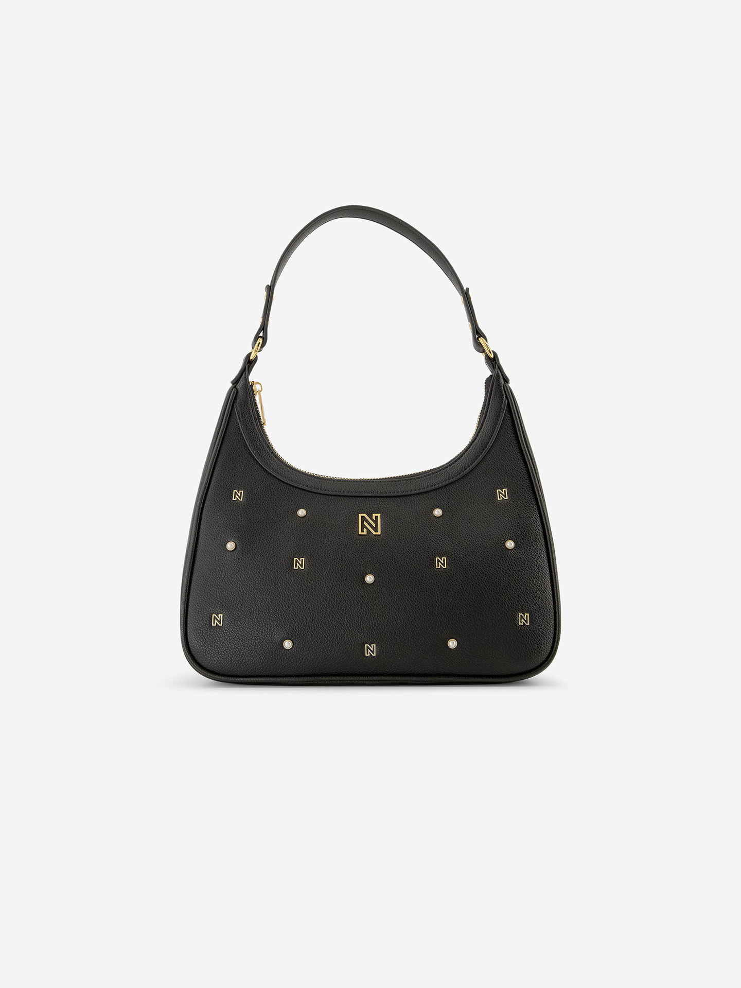 Shoulder bag with pearls