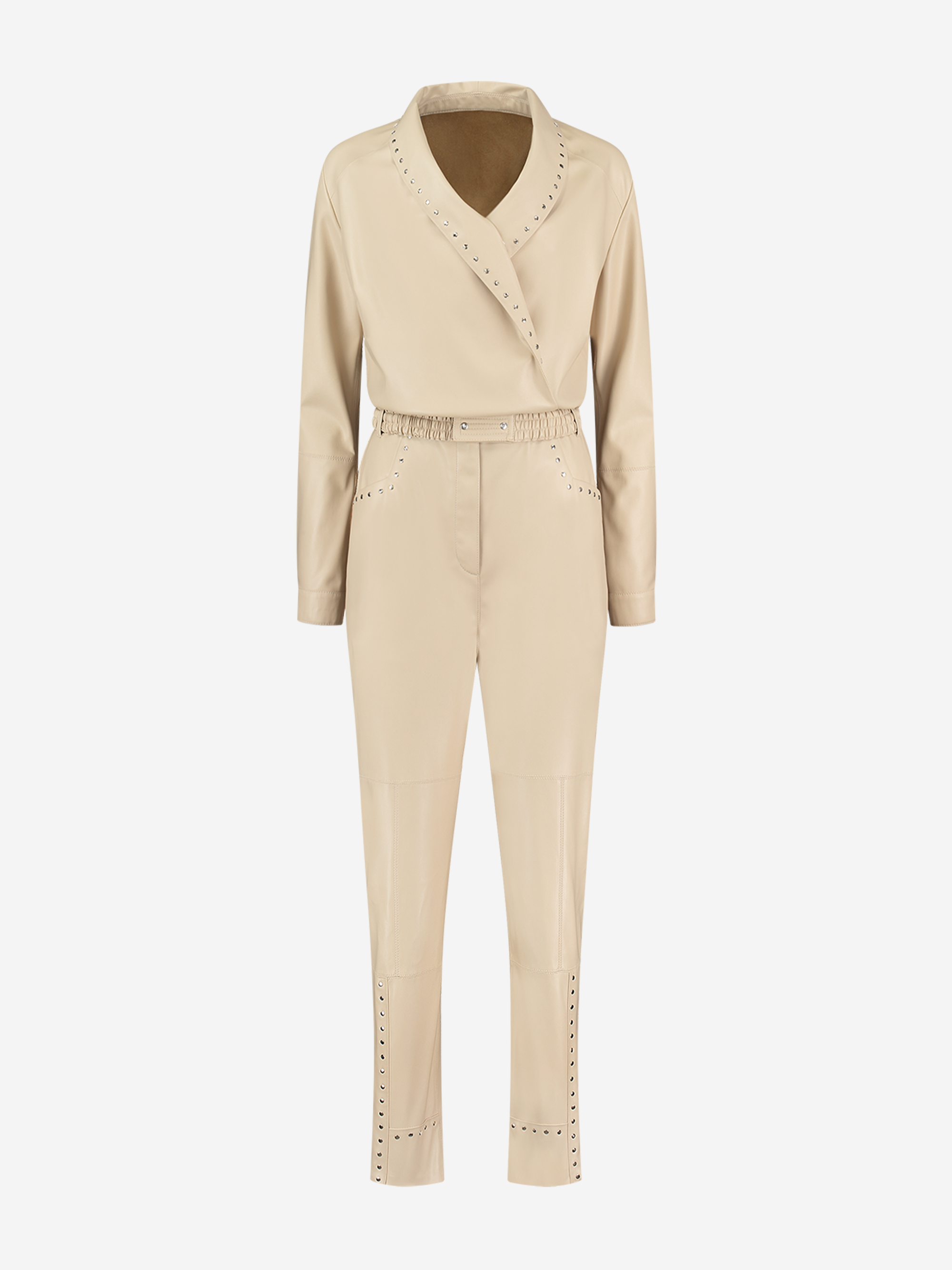 Vegan leather Jumpsuit with studs 