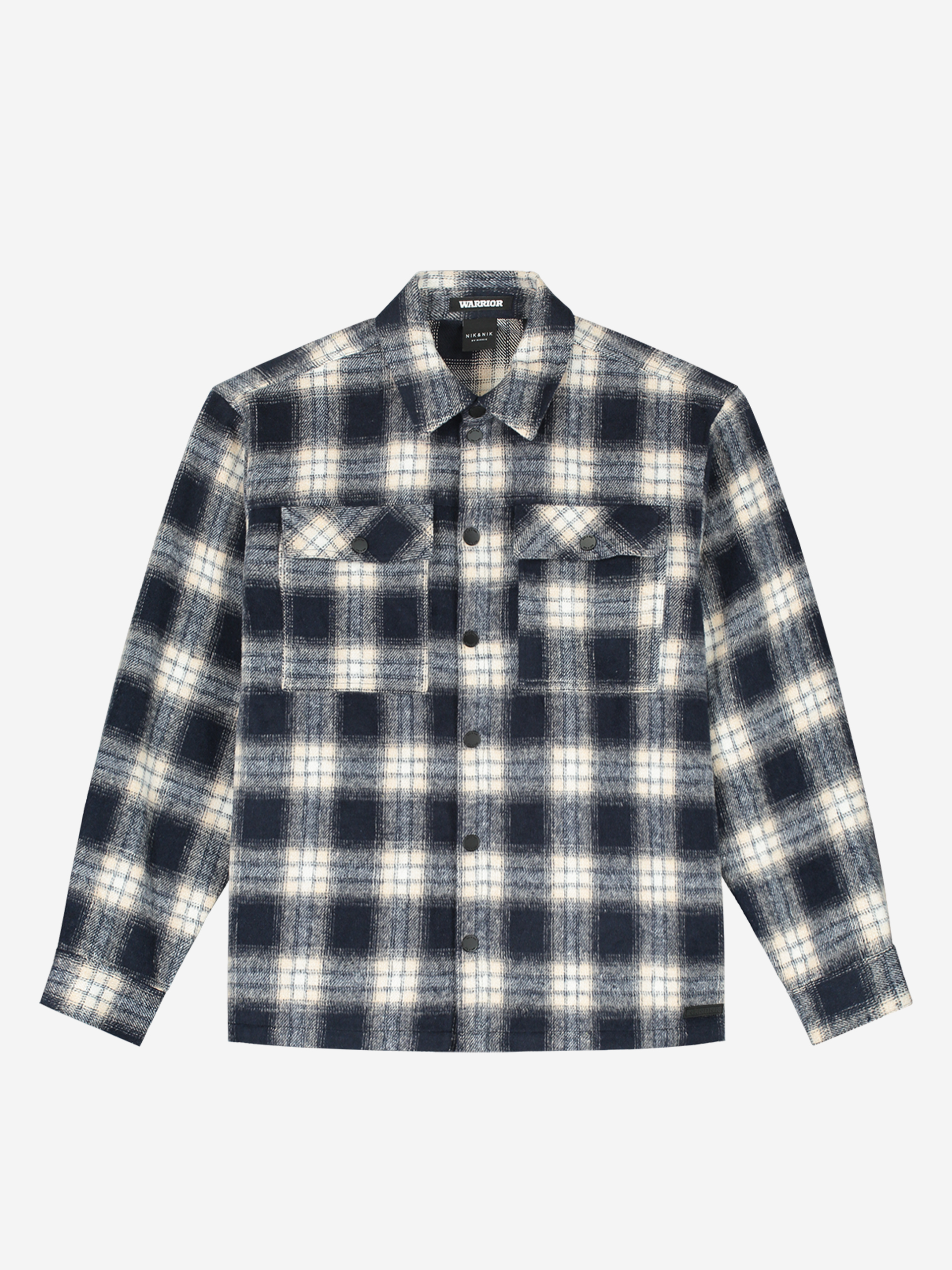 Loose fit checkered shirt jacket 