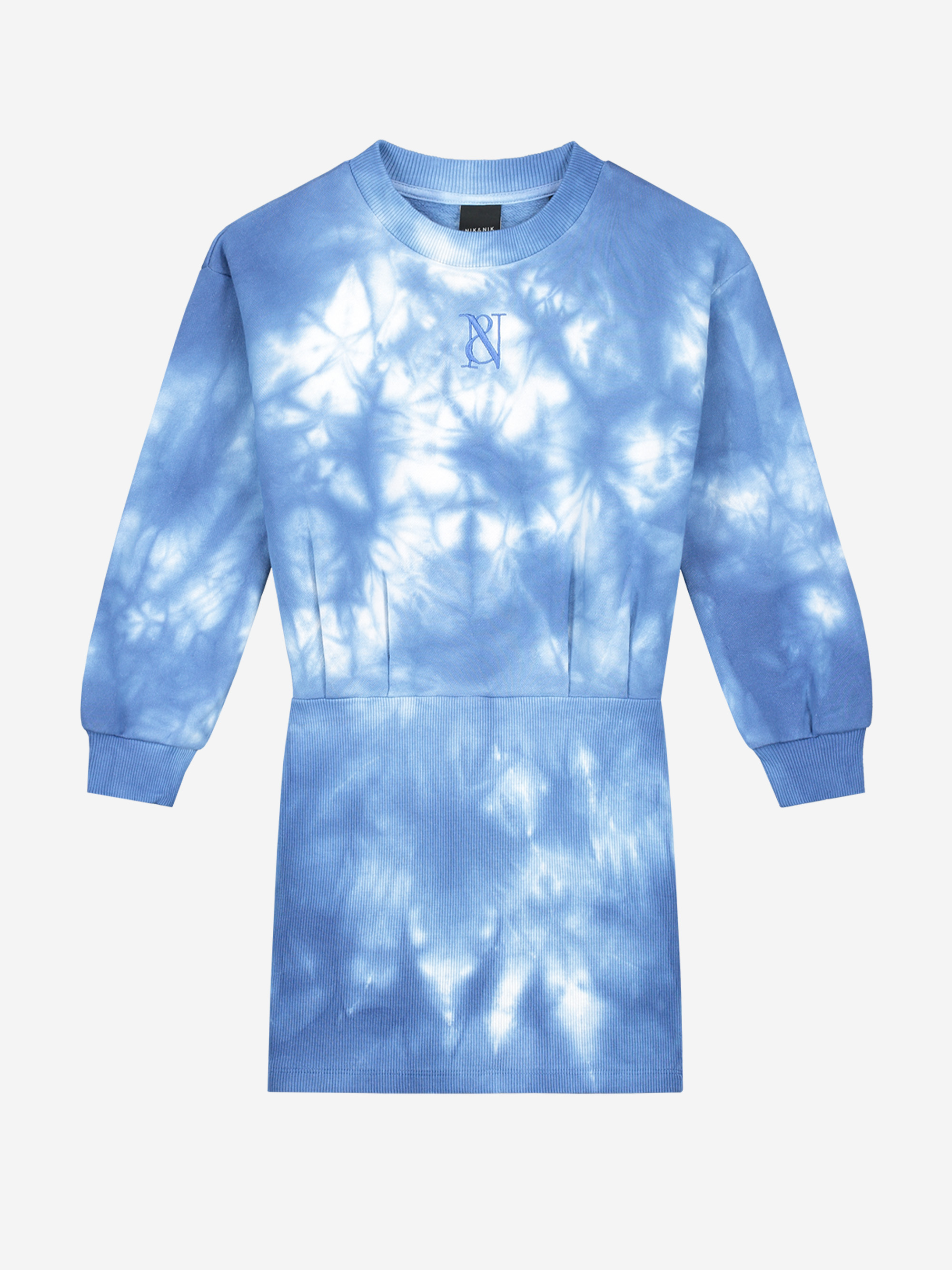 Sweatdress with tie-dye print