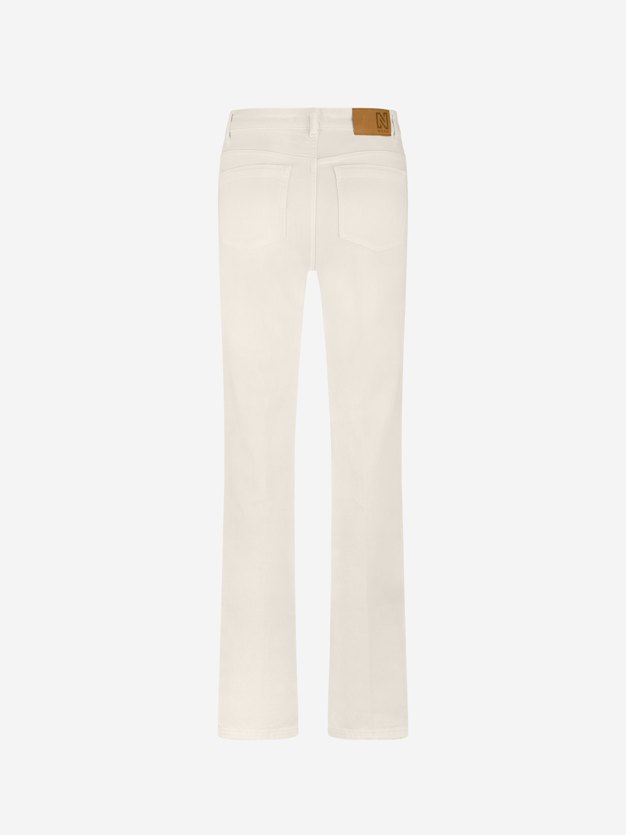 Flared jeans met kettingdetails