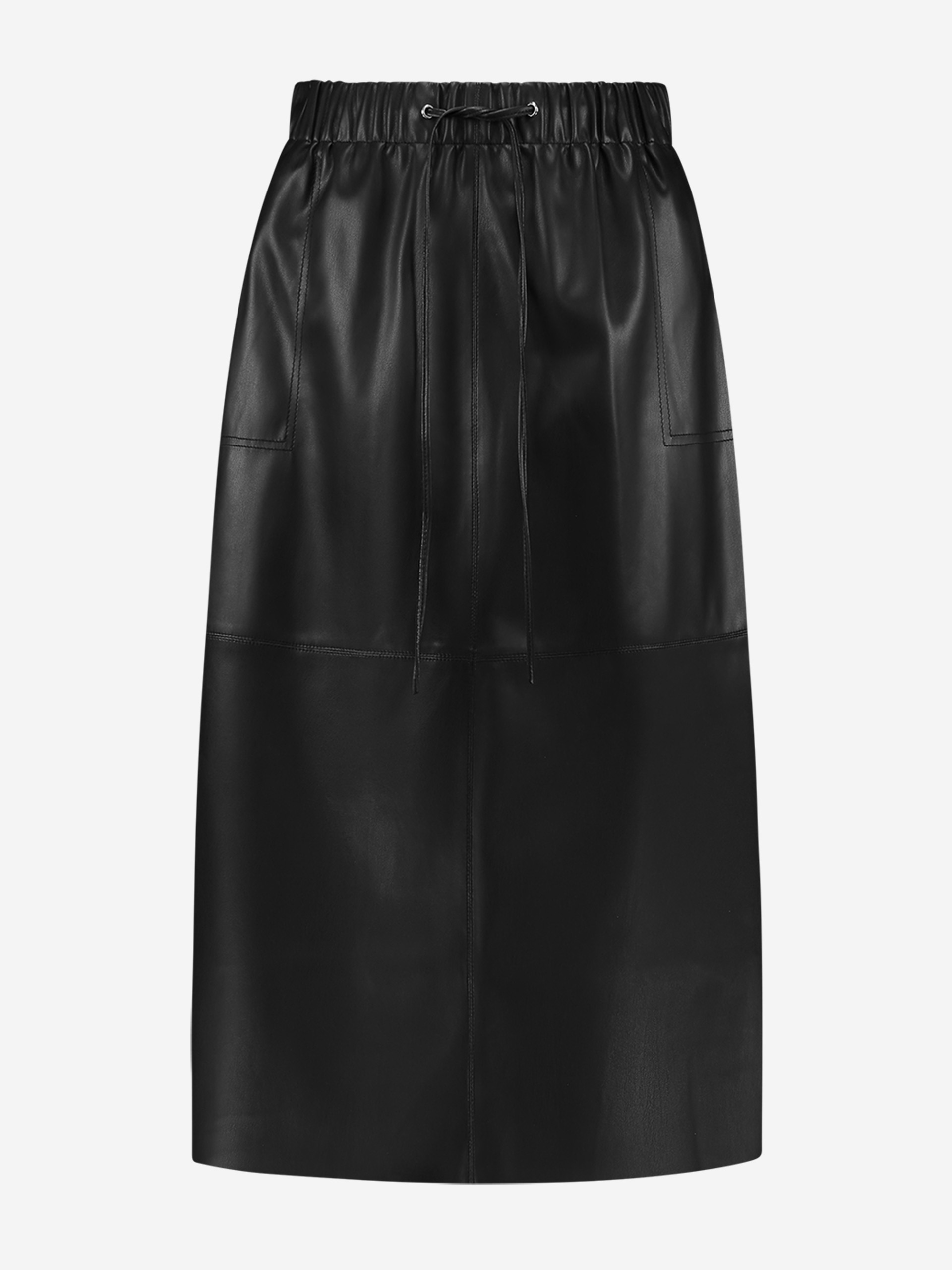 Vegan leren midi rok 