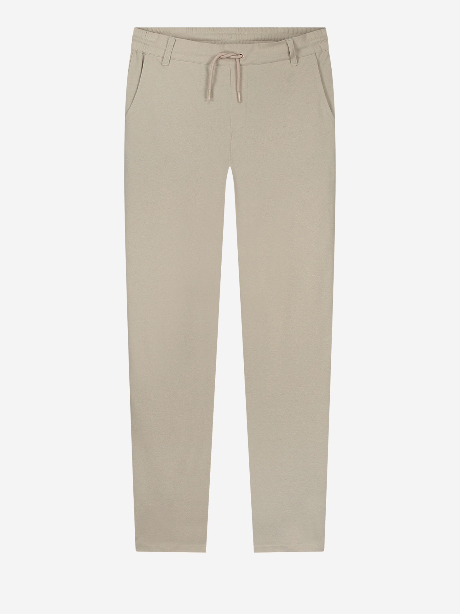 Mid rise broek met elastische tailleband 