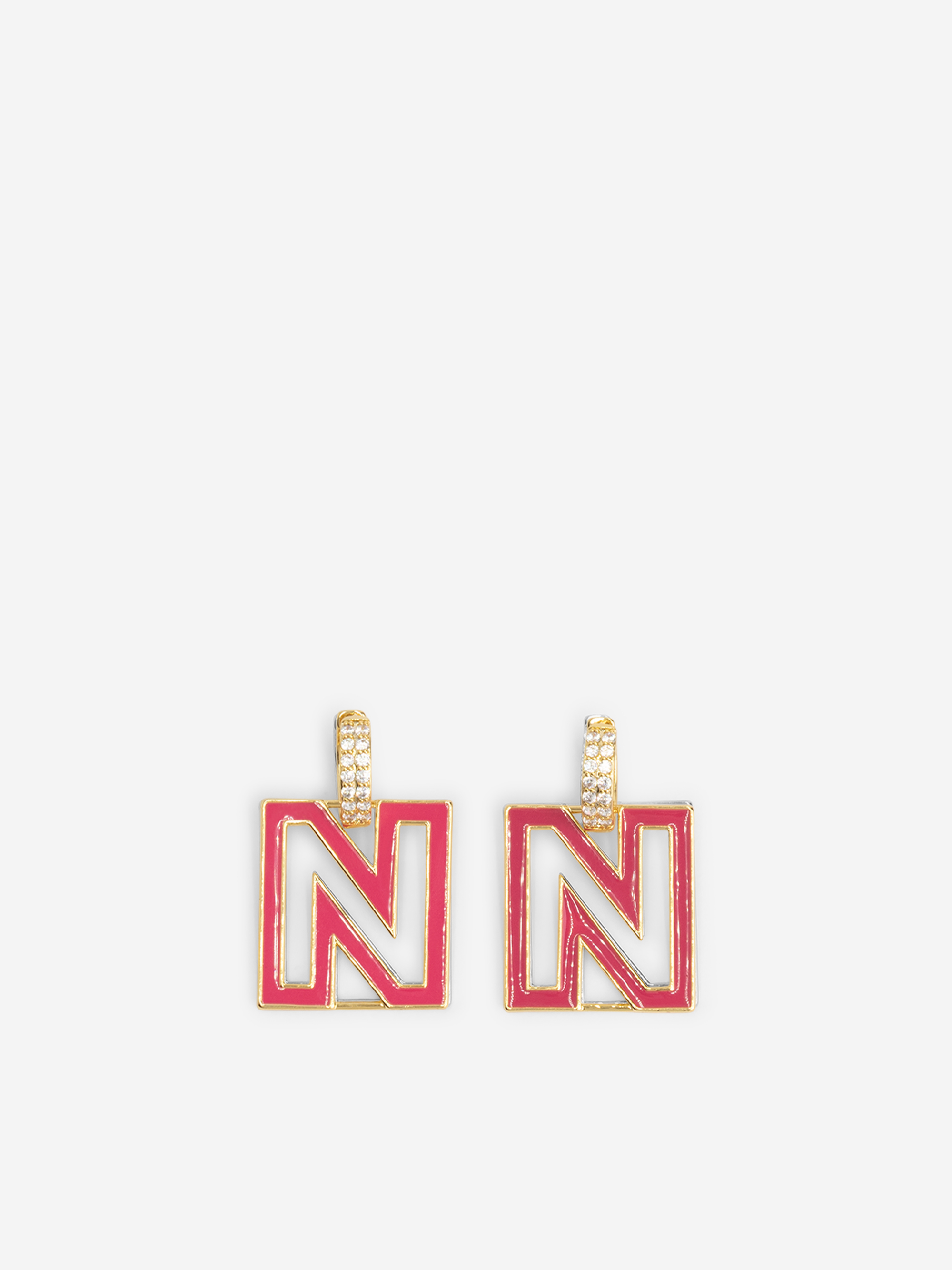 Candy Logo Strass Earrings