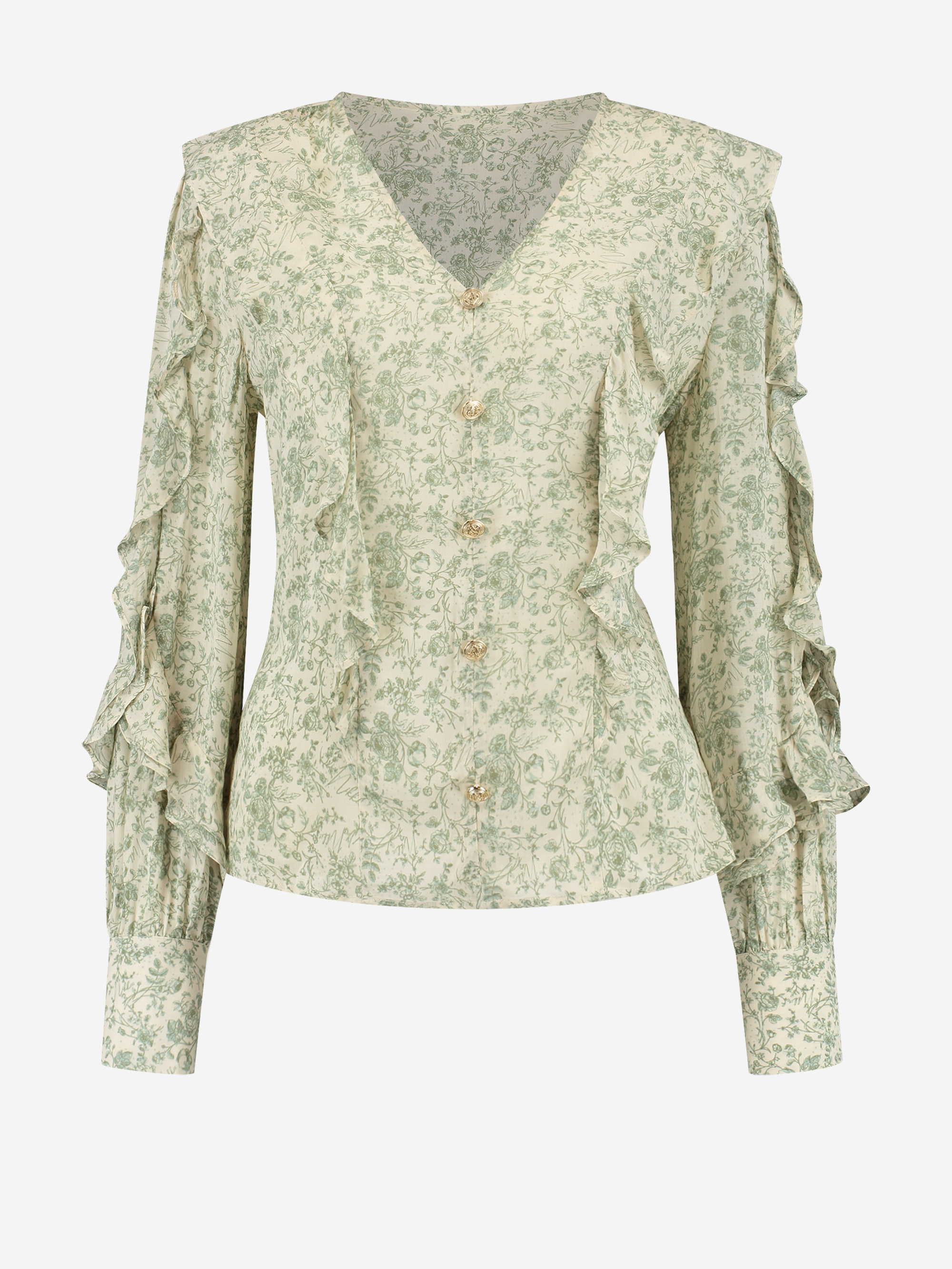 Blouse with flower print