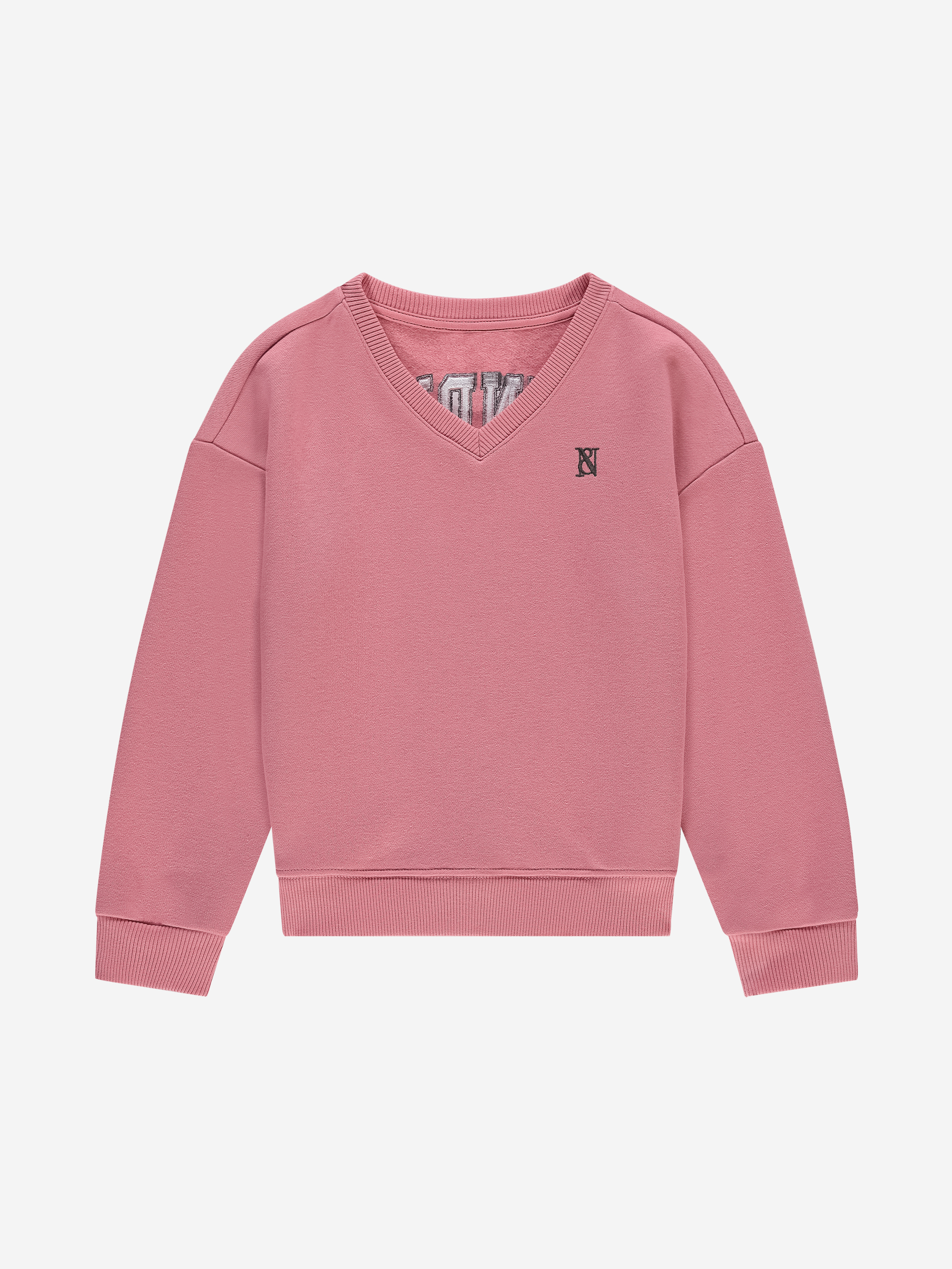 Sweater met V-hals en N&N logo