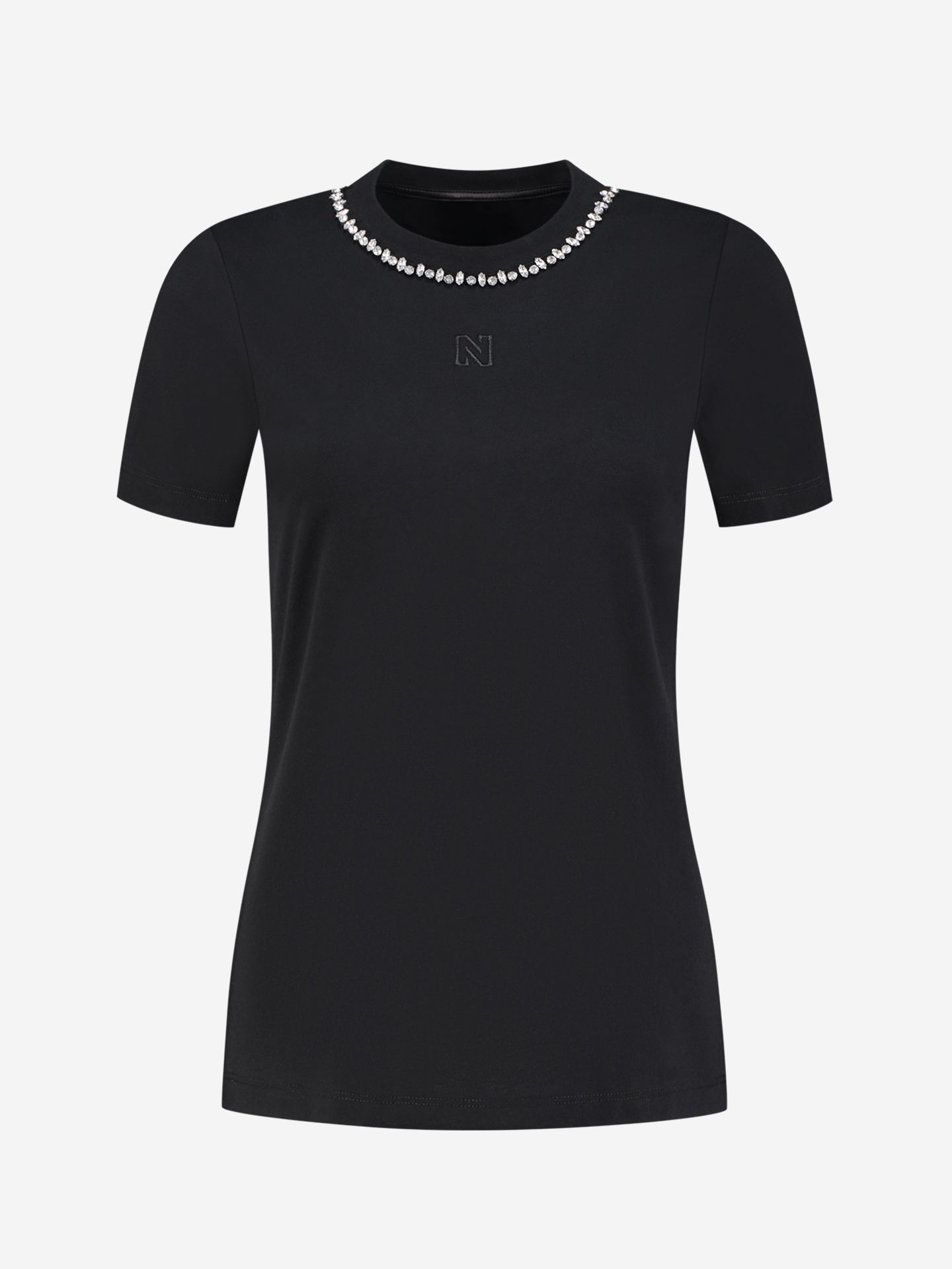 T-shirt with necklace detail