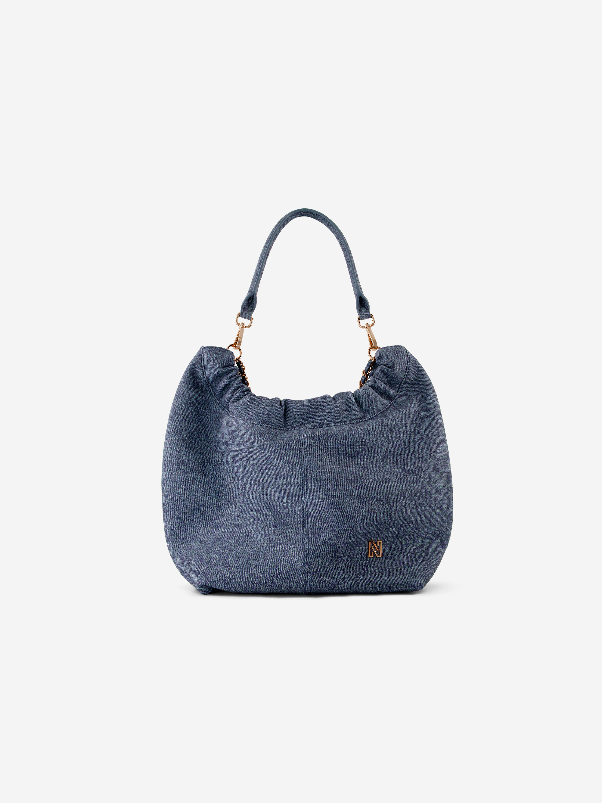 Denim hobo bag