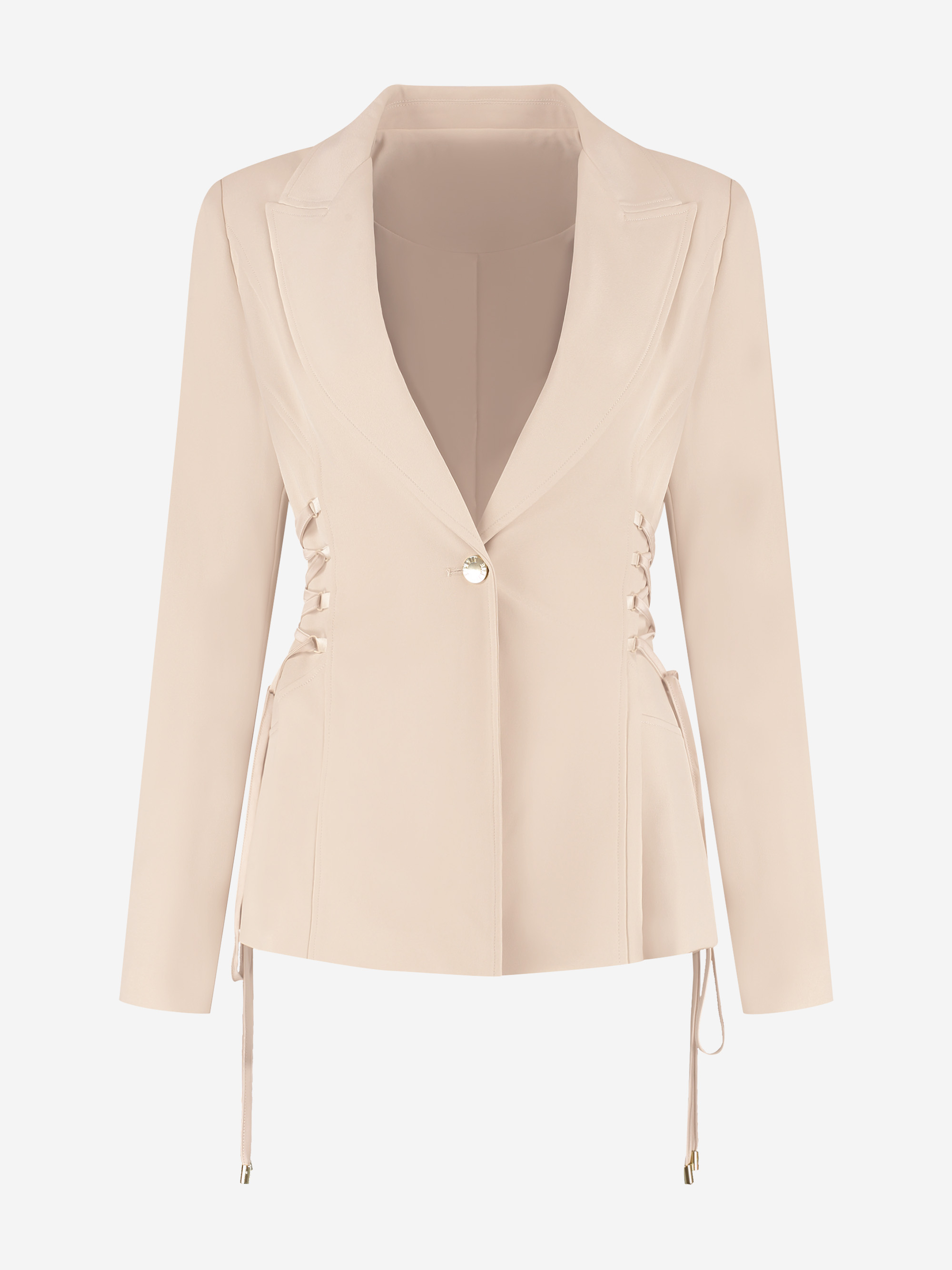 Aansluitende blazer met veter details