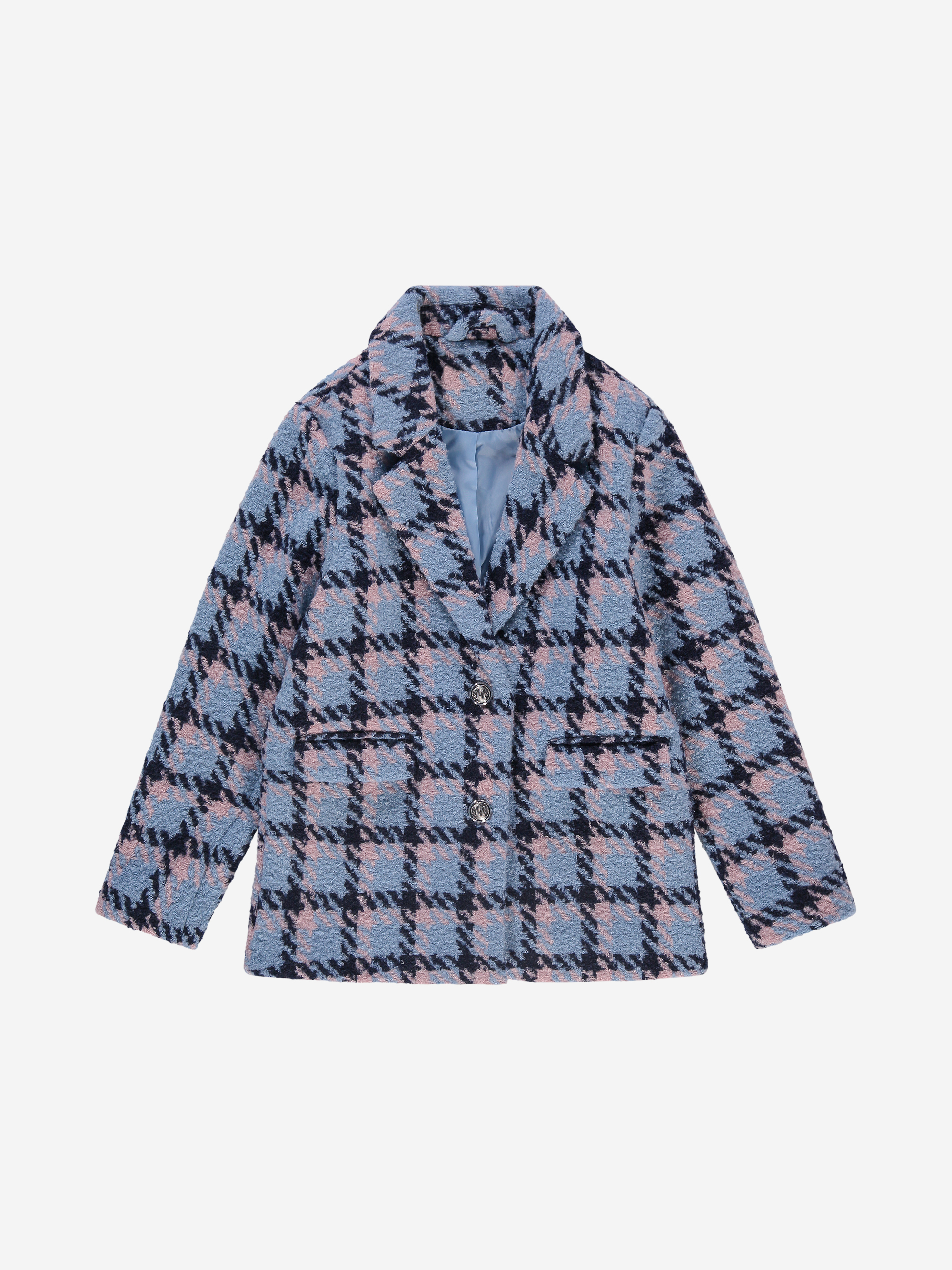 Geruite blazer met N-knopen