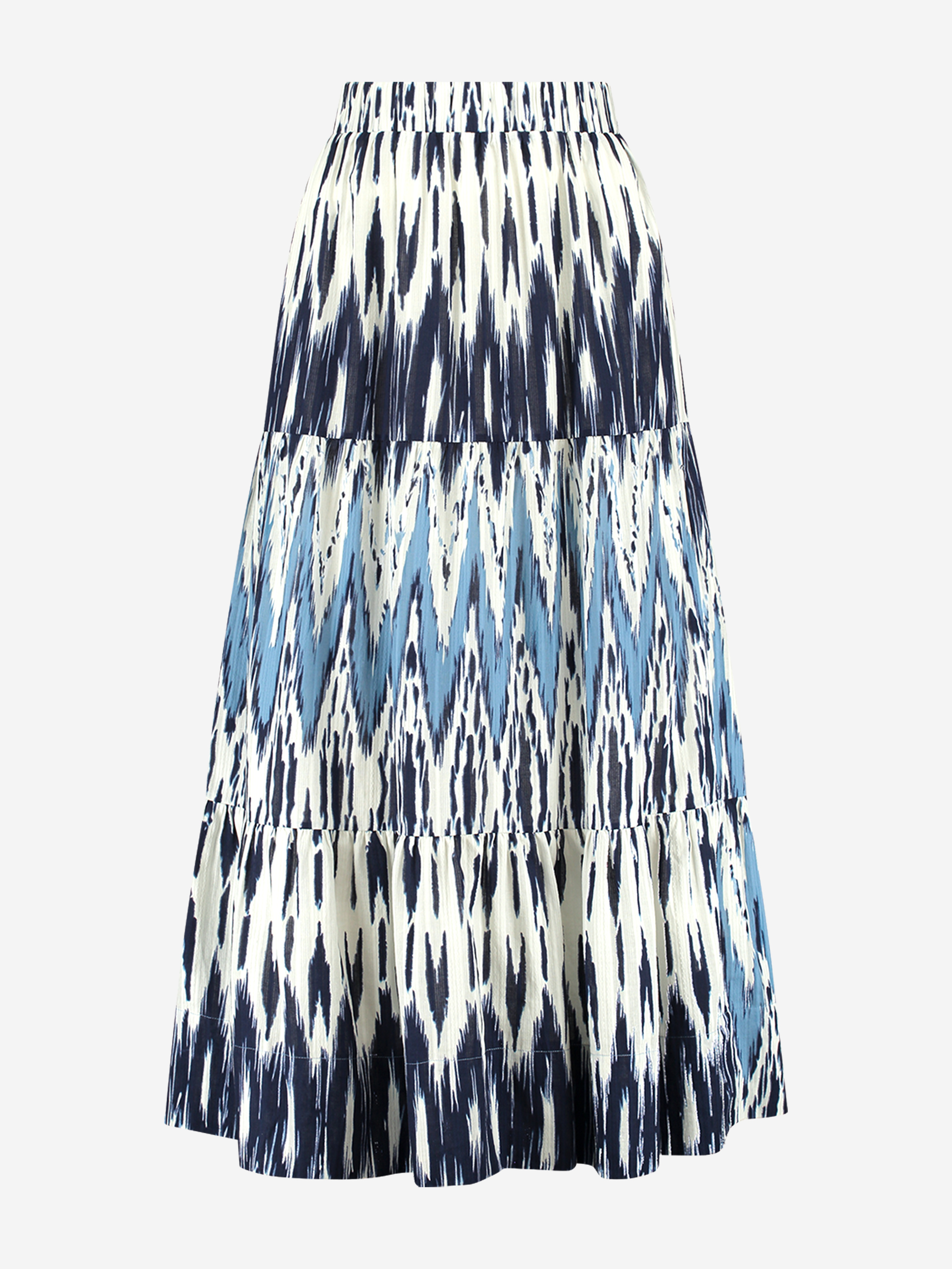 Maxi skirt with Ikat pattern 