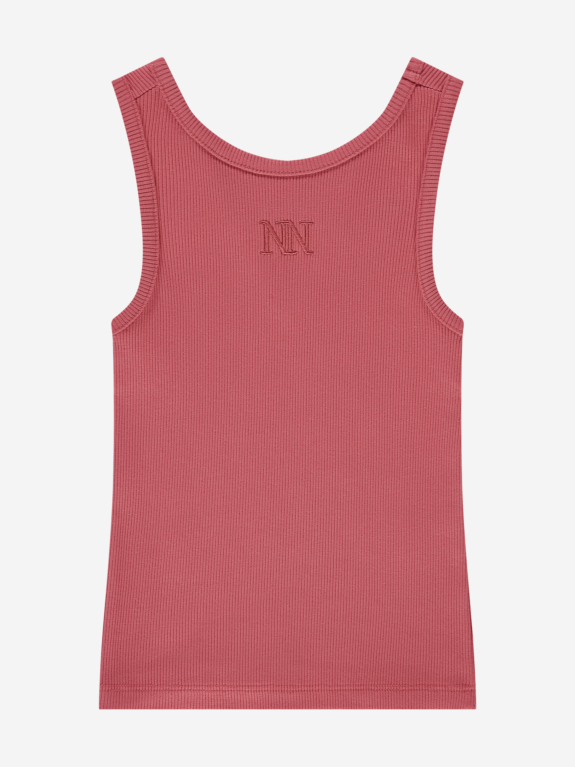 Ribbed top with embroidered logo