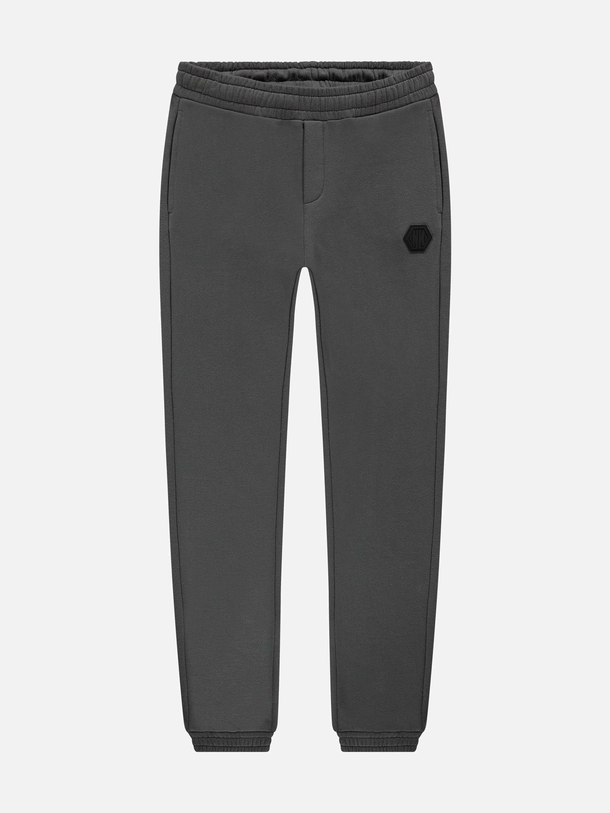 Joggers with elastic waistband and logo patch
