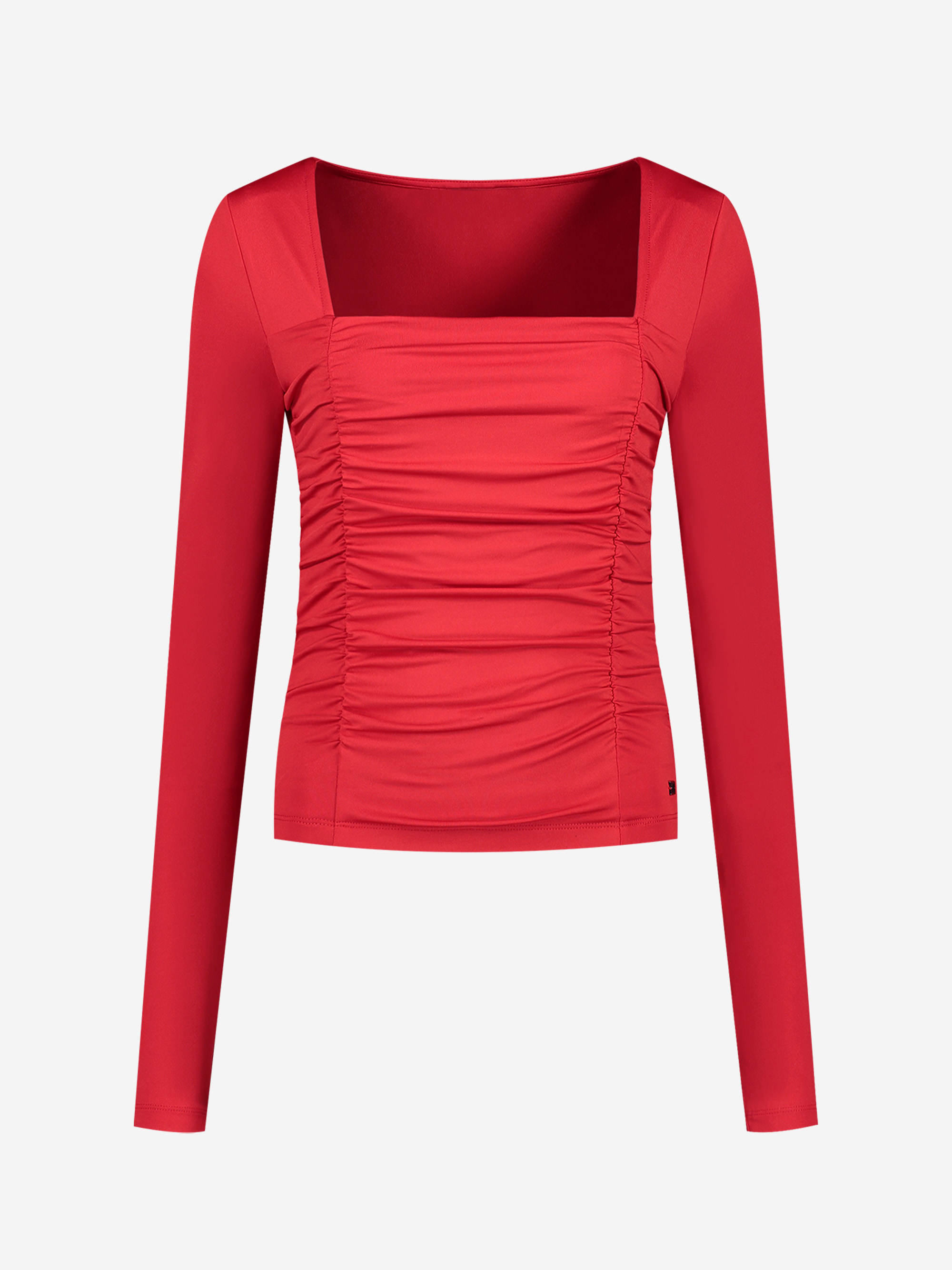 Fitted top with square neckline