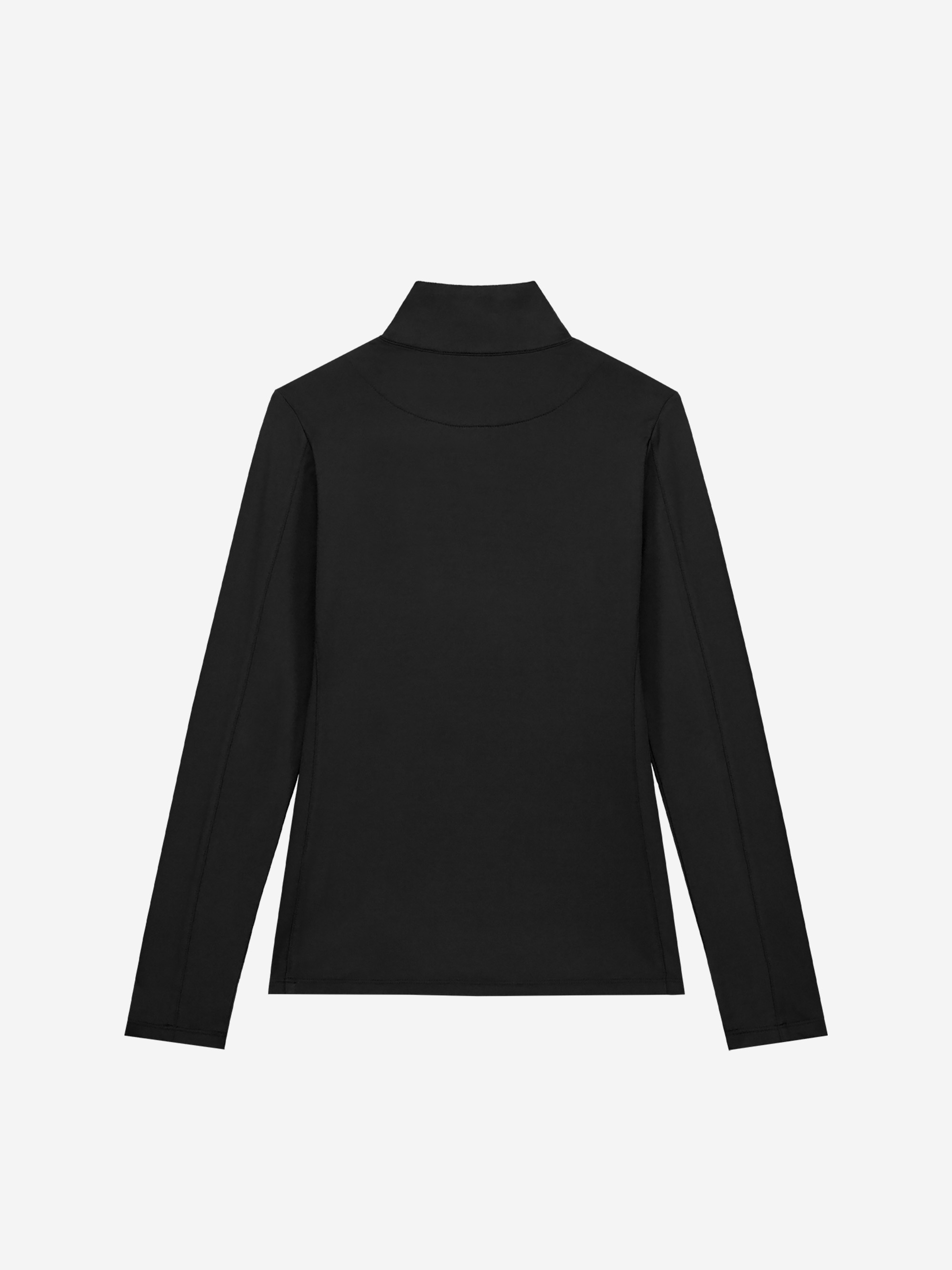 Ski pully with high collar and zipper