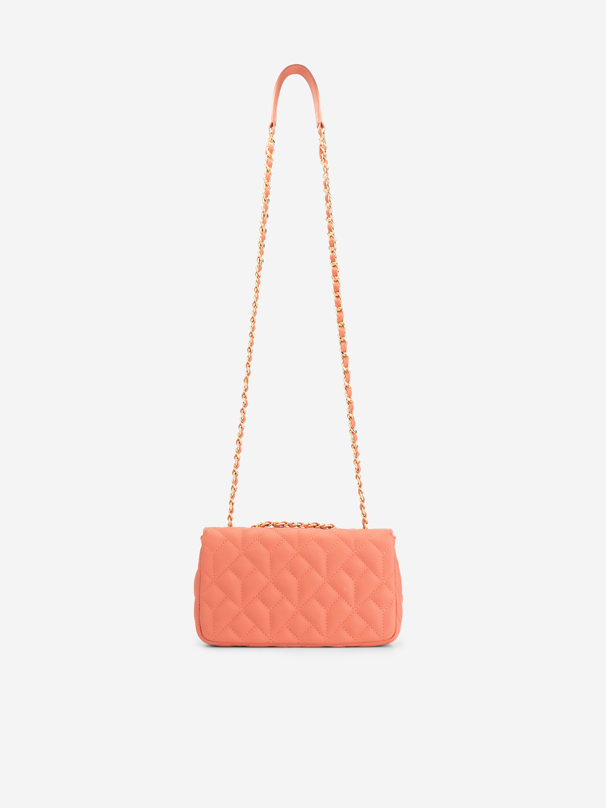Quilted shoulderbag with chain
