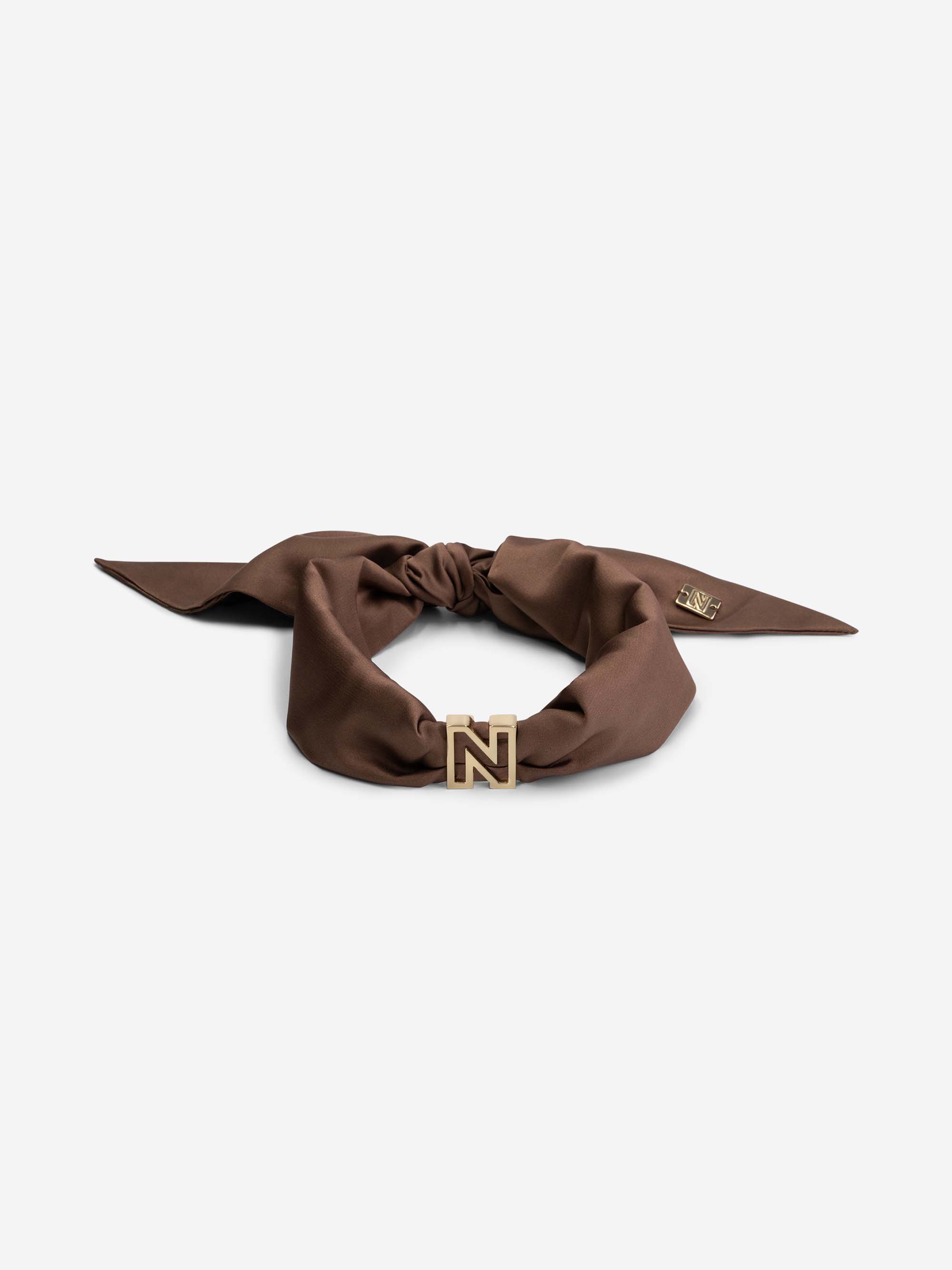 Satin look ketting with N logo