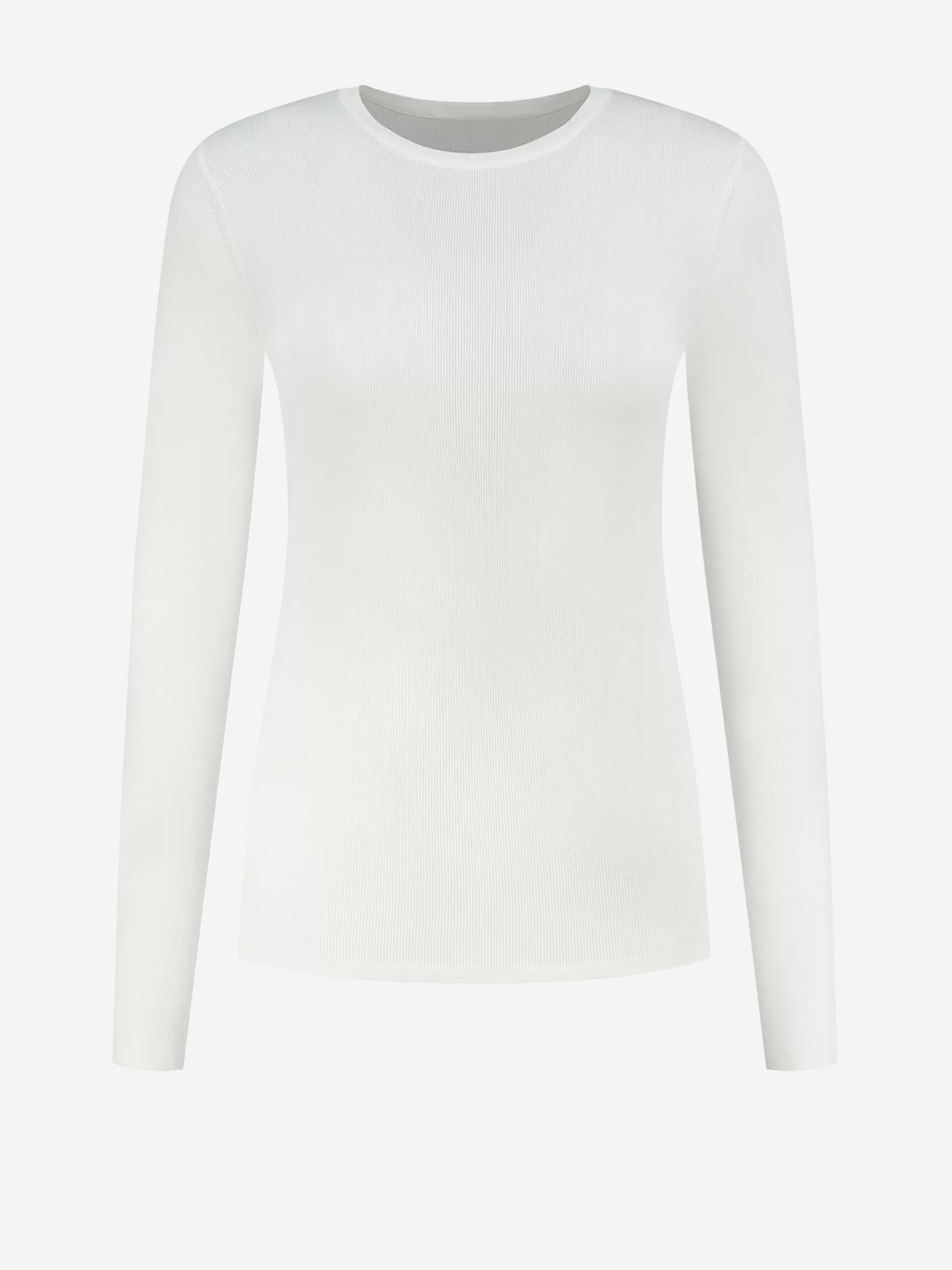 Ribbed top with long sleeves