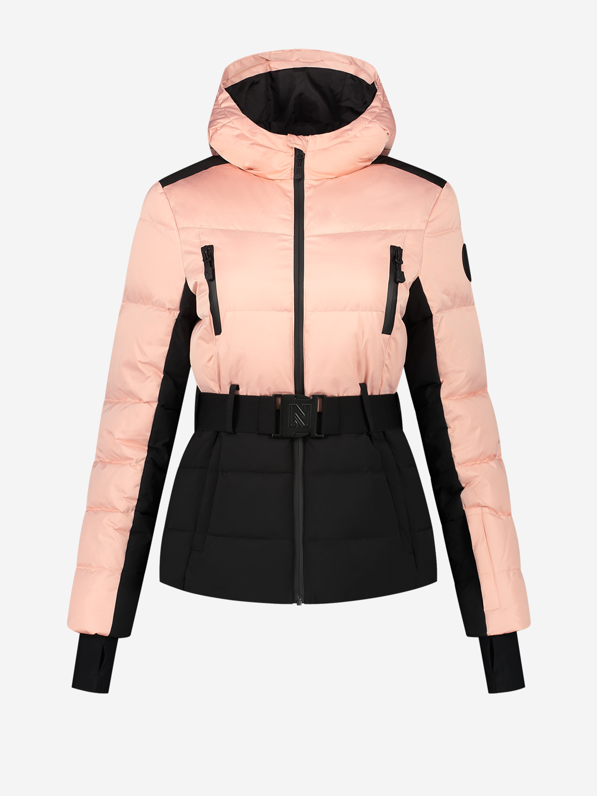 Ski jacket with belt 