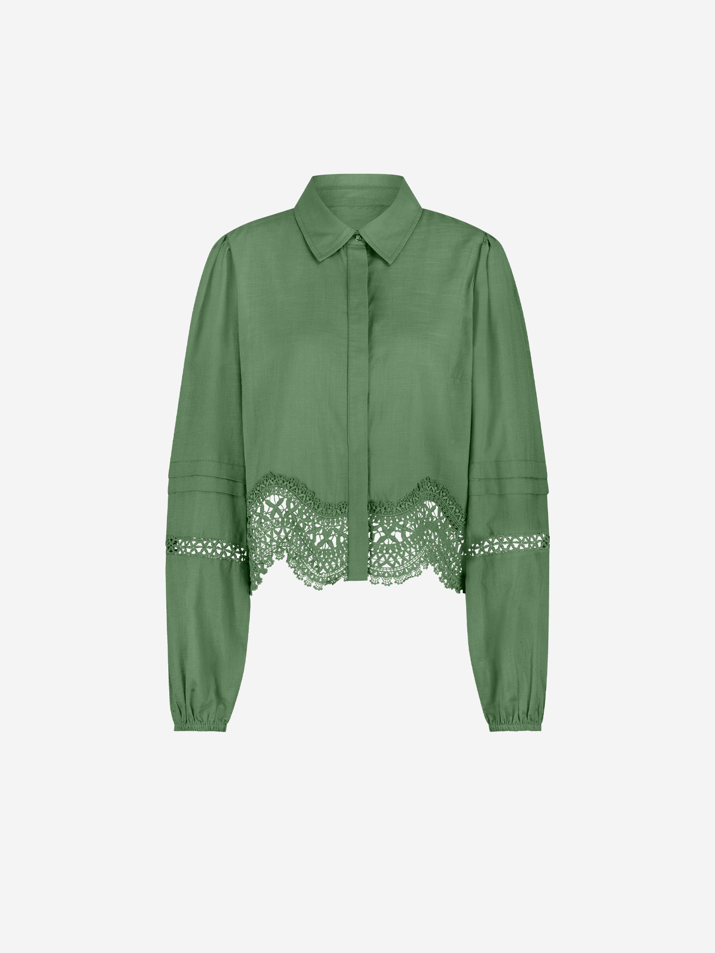 Blouse with broderie anglaise