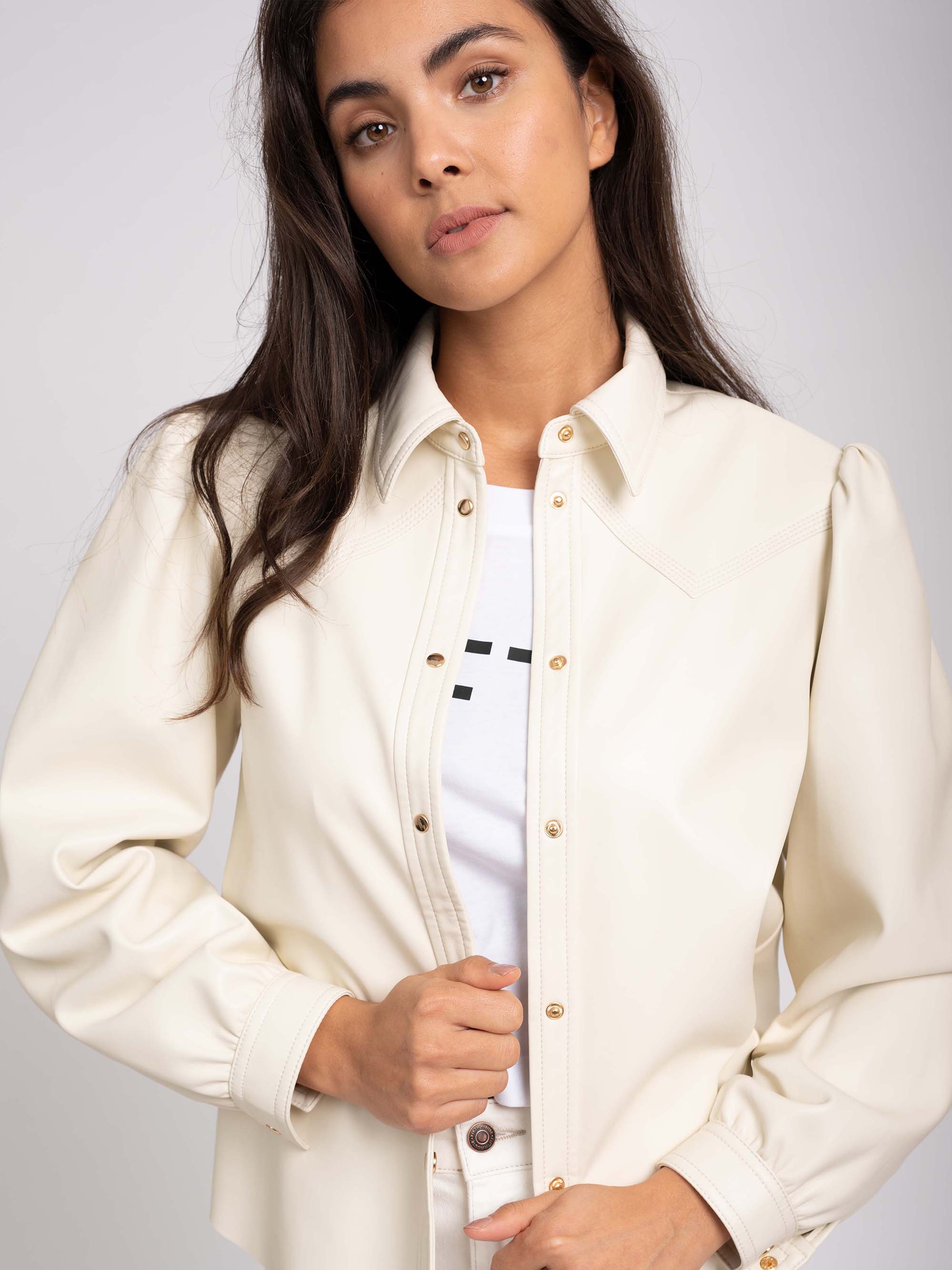 Vegan leren blouse 