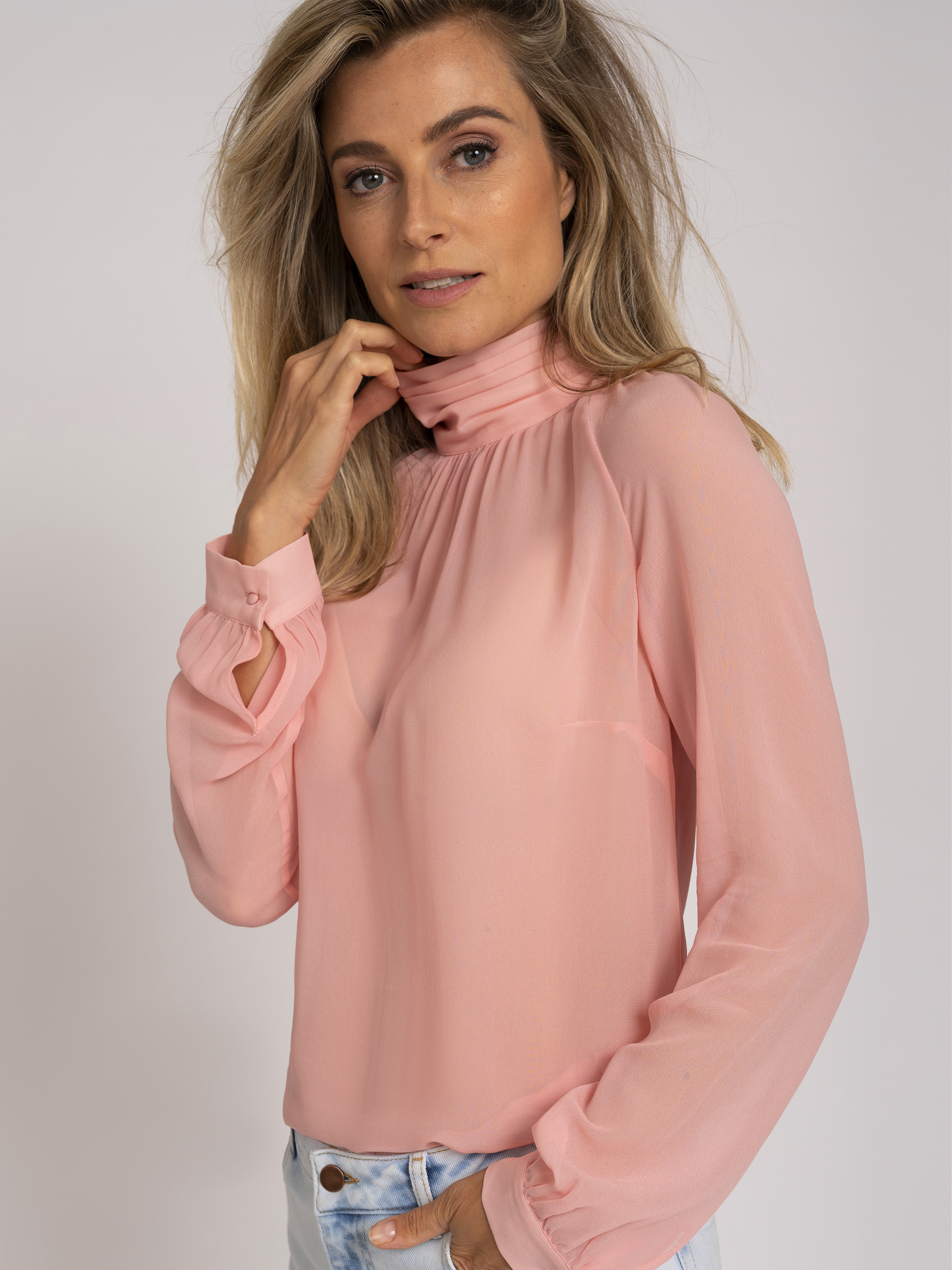 Sally High Neck Blouse