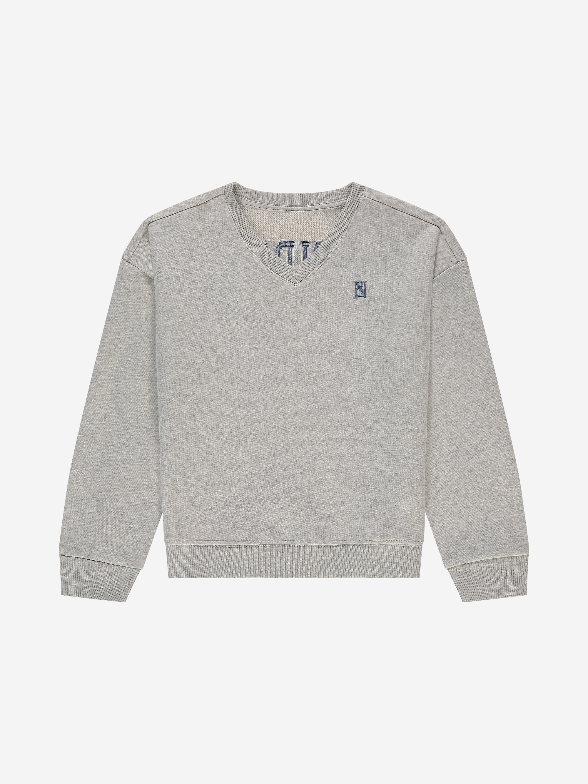 Sweater met V-hals en N&N logo