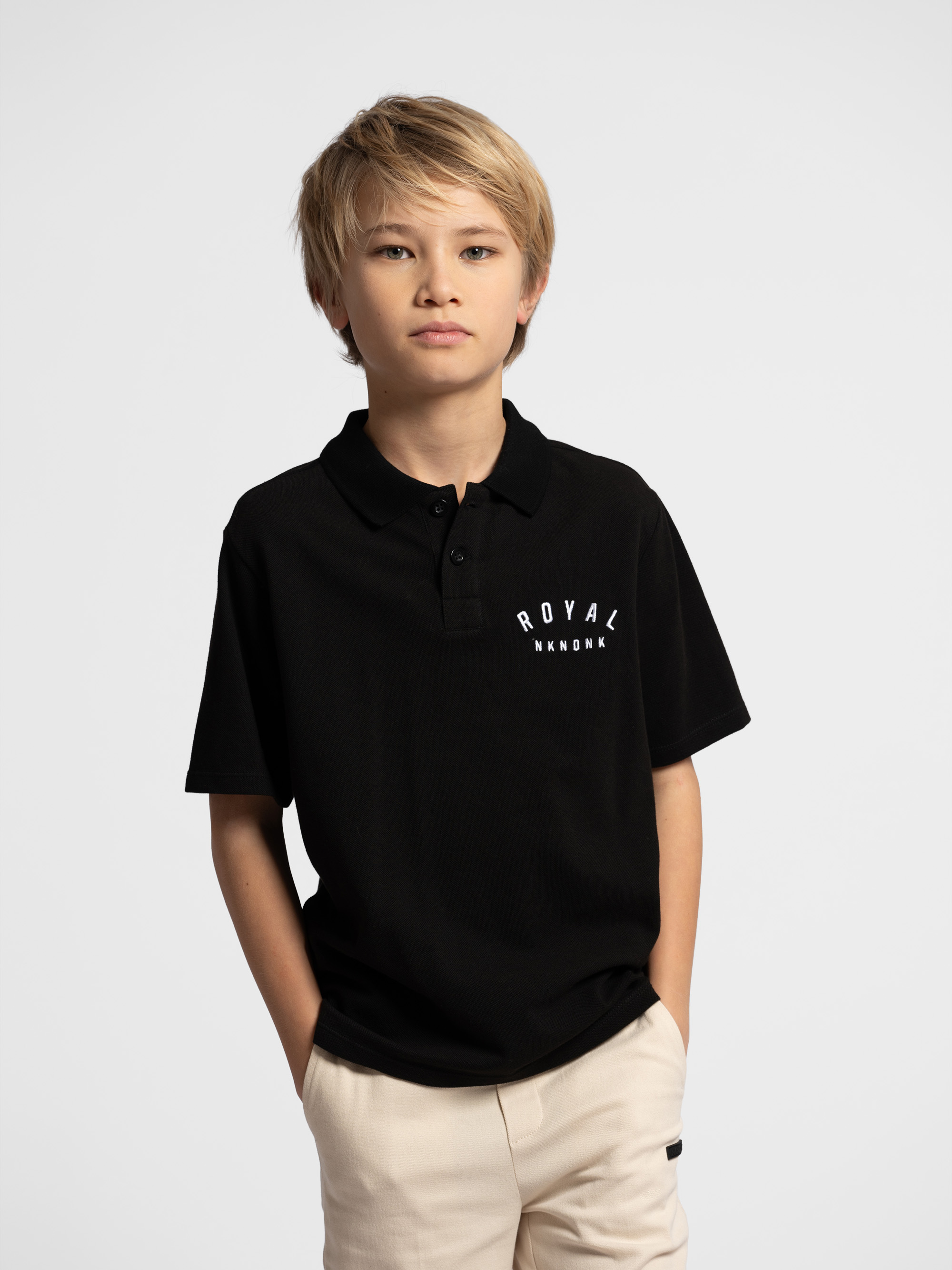 Loose-fitting polo with logo