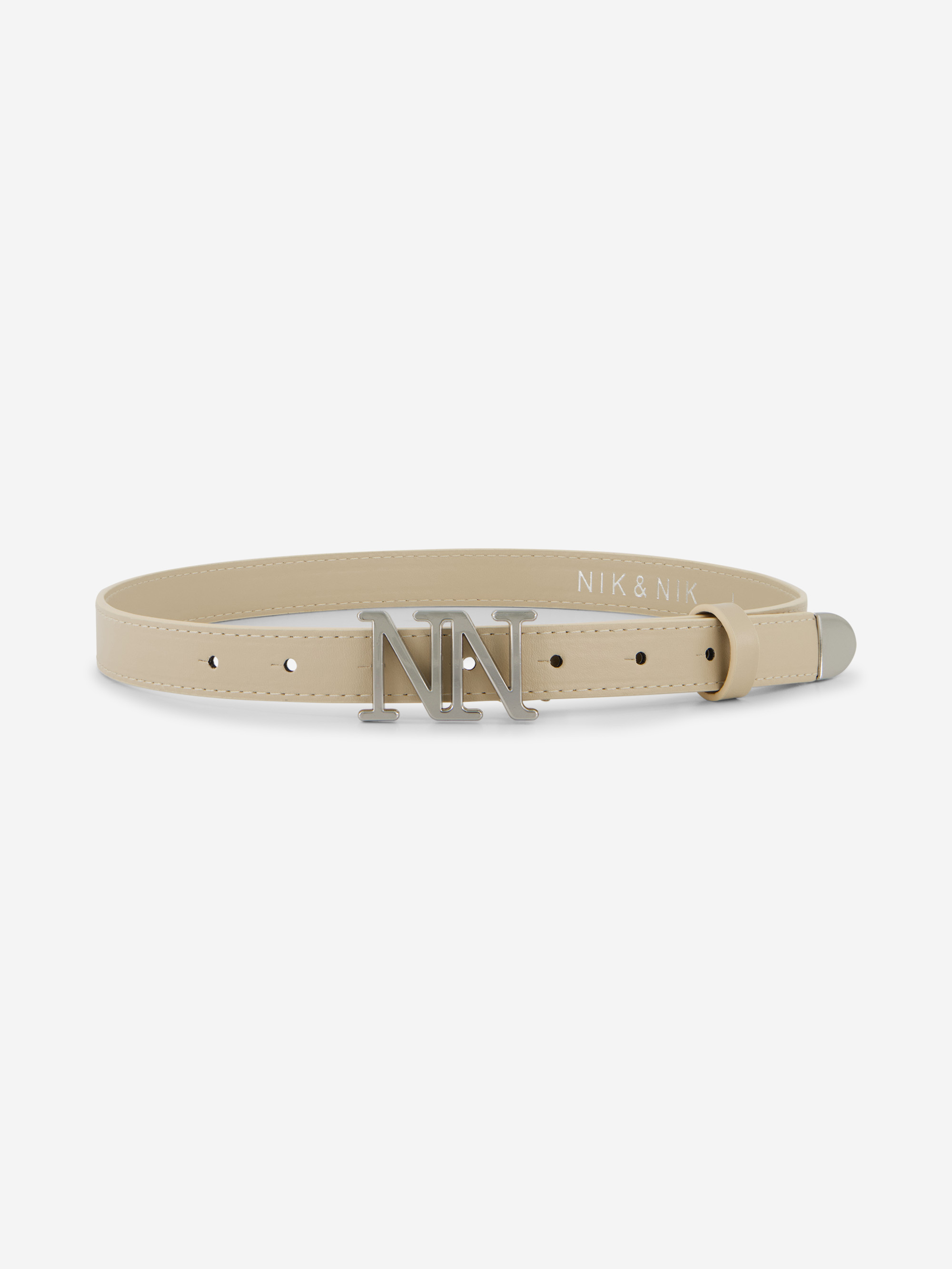 Faux leather belt with N&N buckle