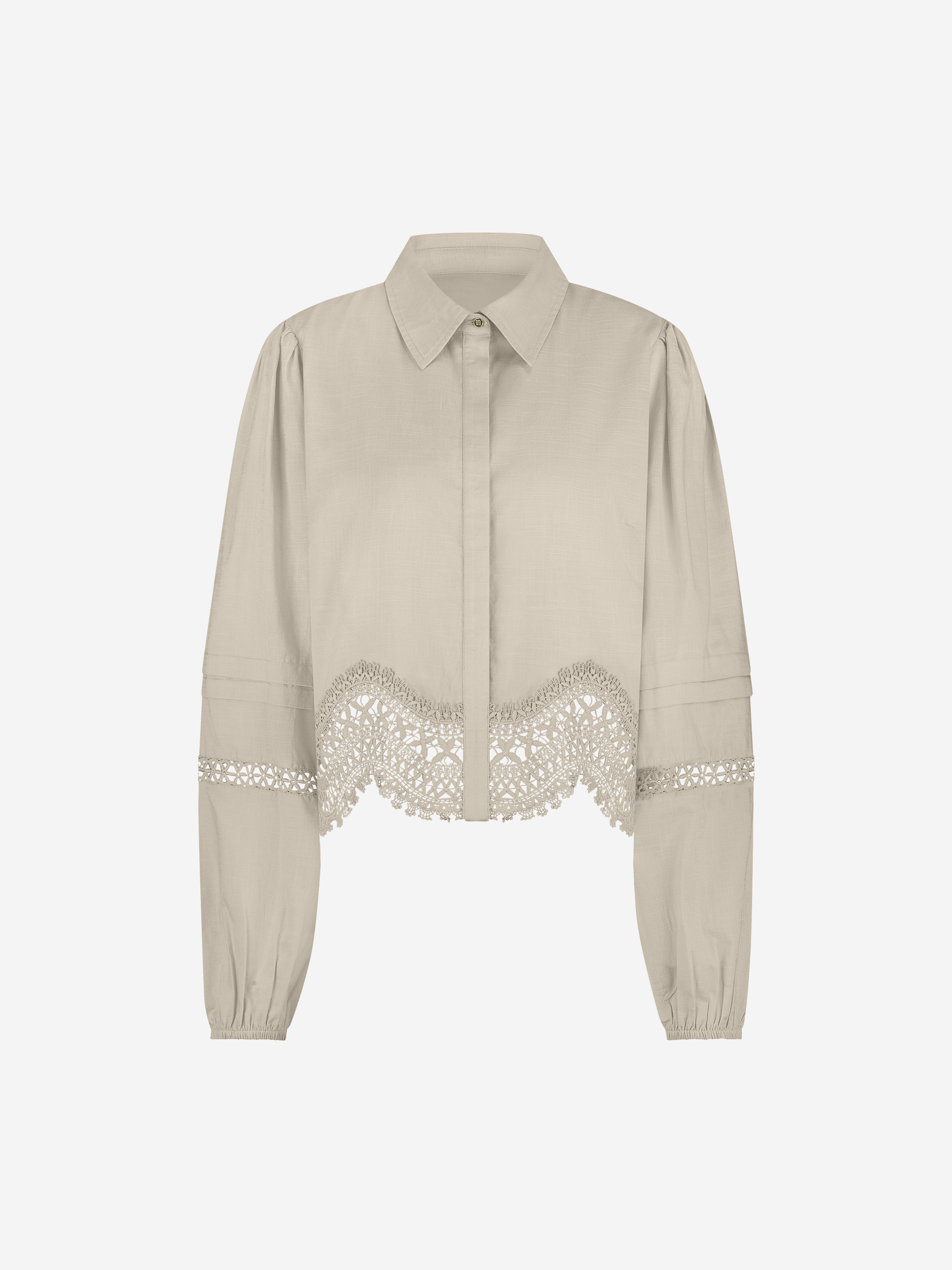 Blouse with broderie anglaise