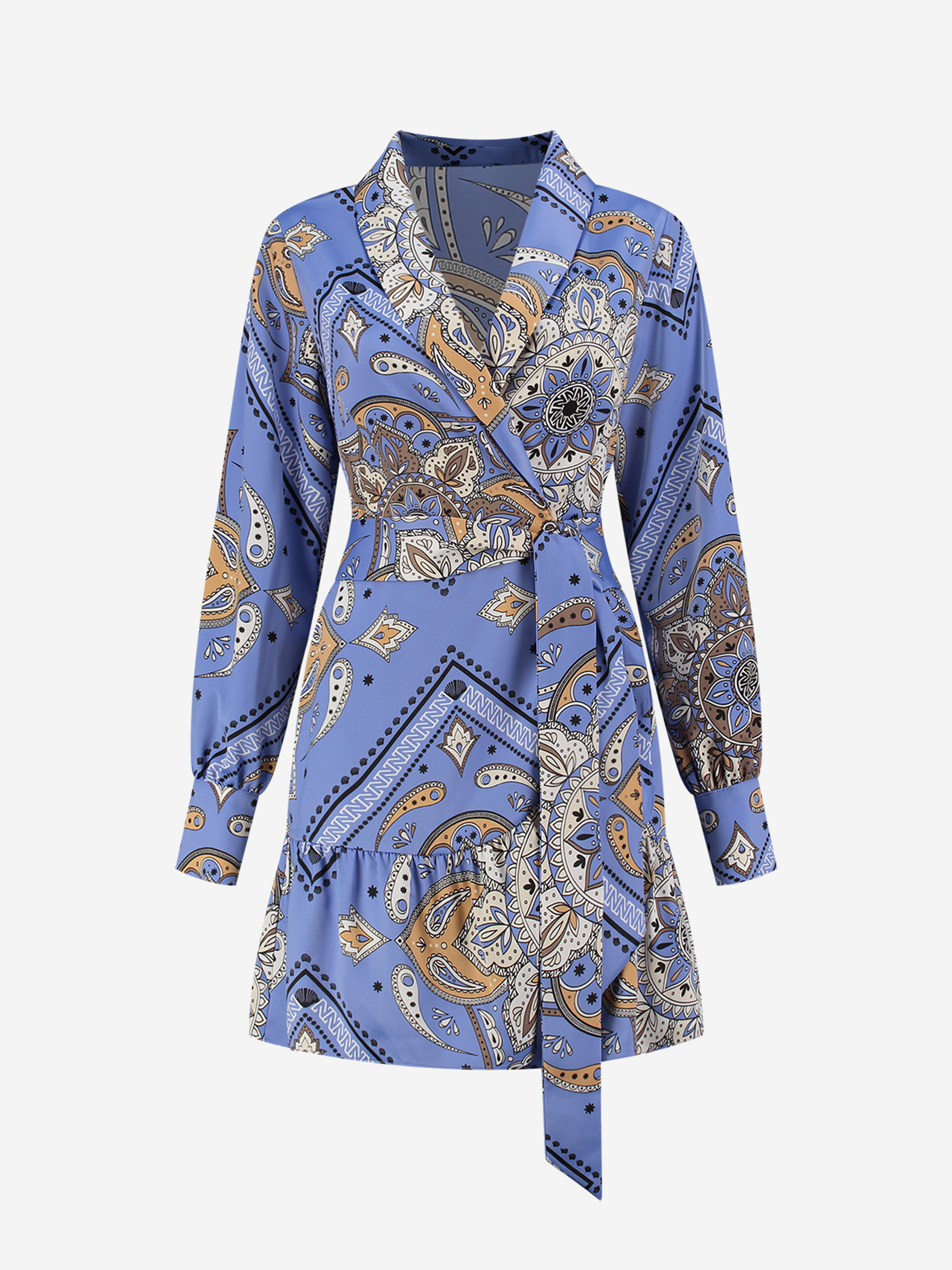 Wrap jurk met mandala print
