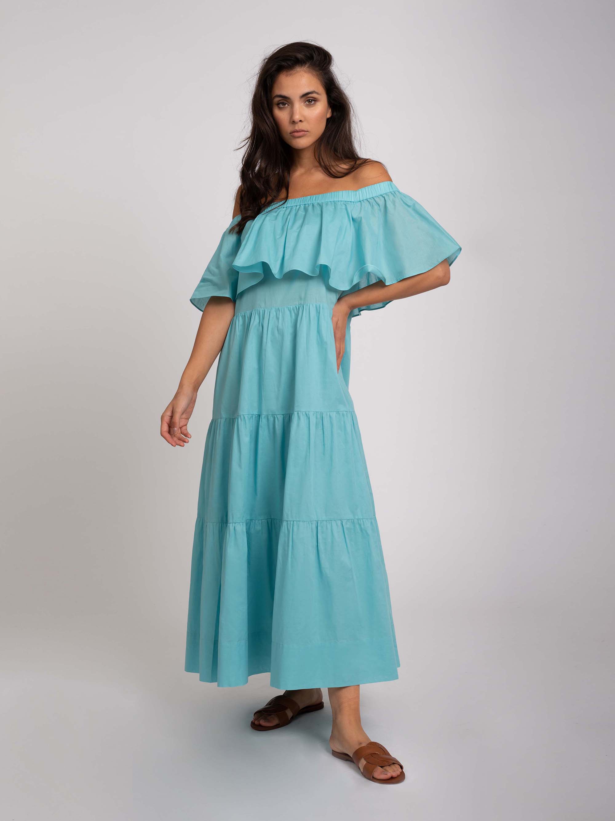 Loose fit Off shoulder maxi dress