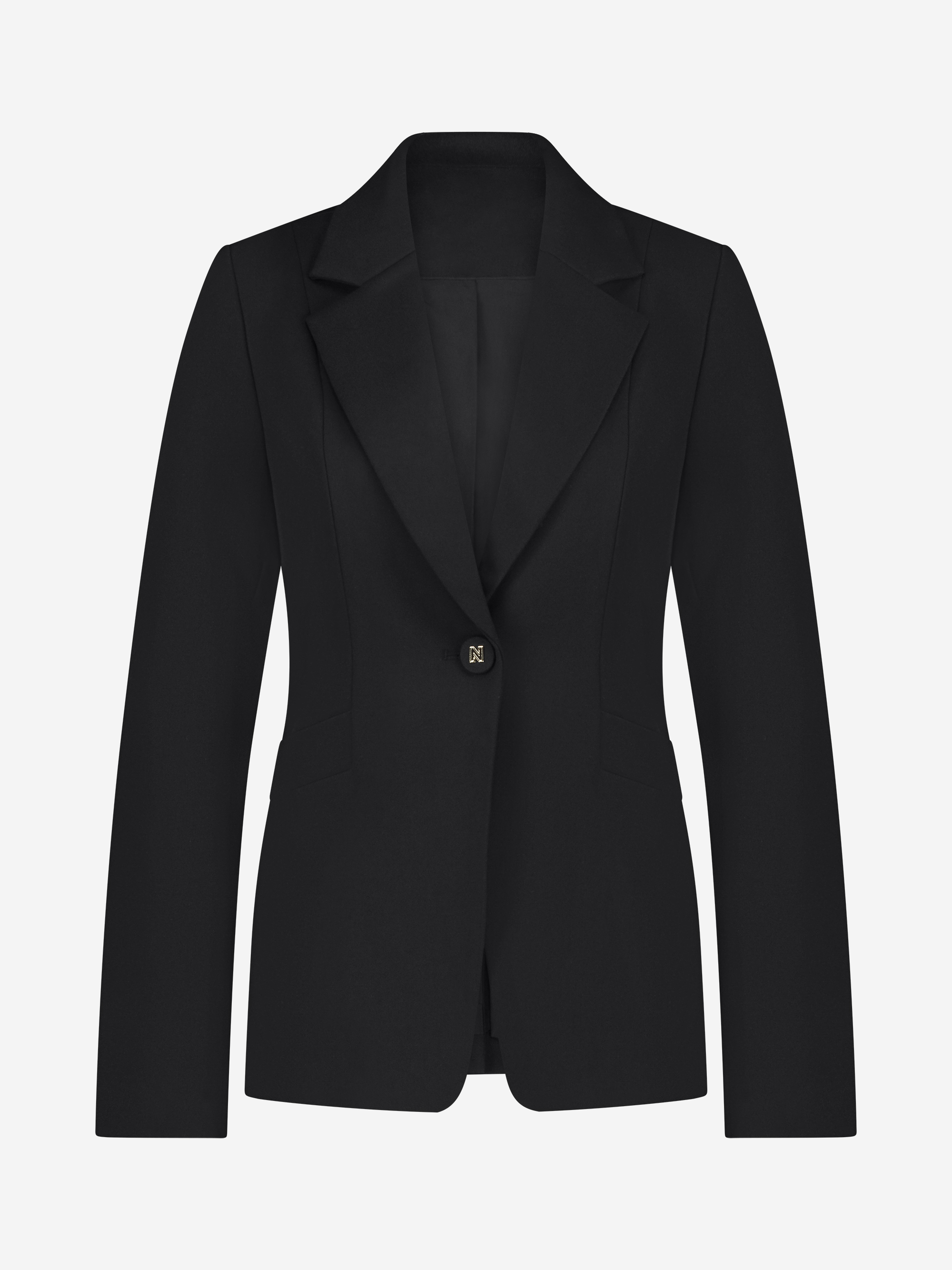 Klassieke blazer met N-knoop en reverskraag