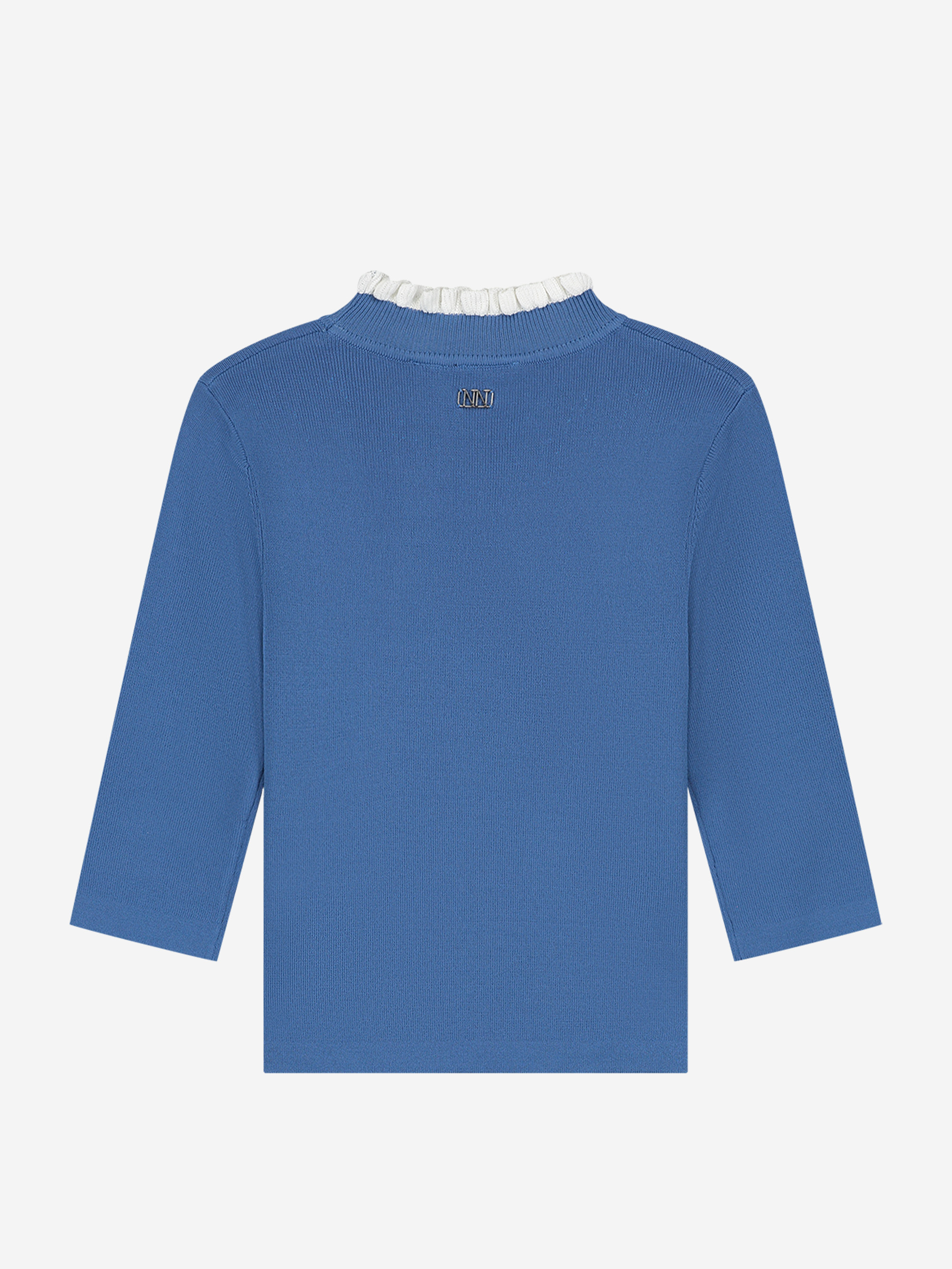 Top with ruffled collar