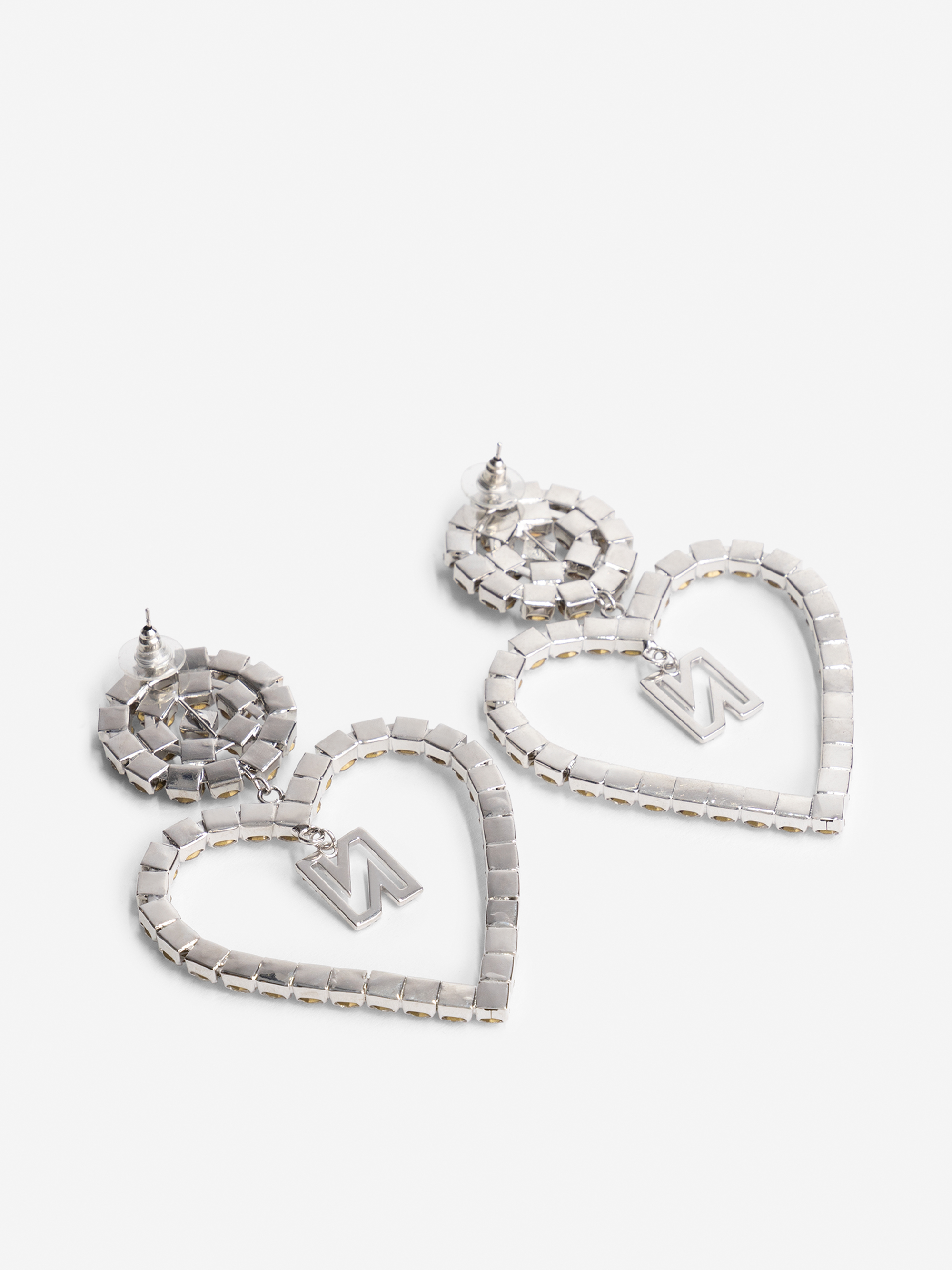 Gemstone Heart Earrings