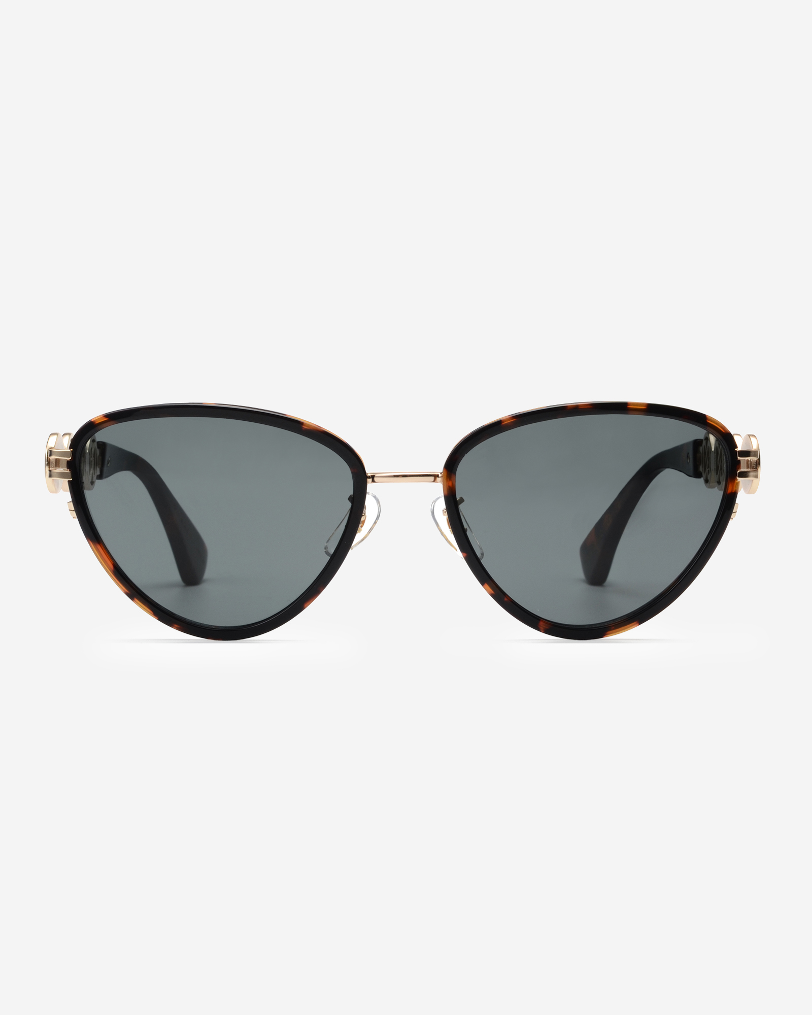 butterfly-shaped sunglasses with golden details