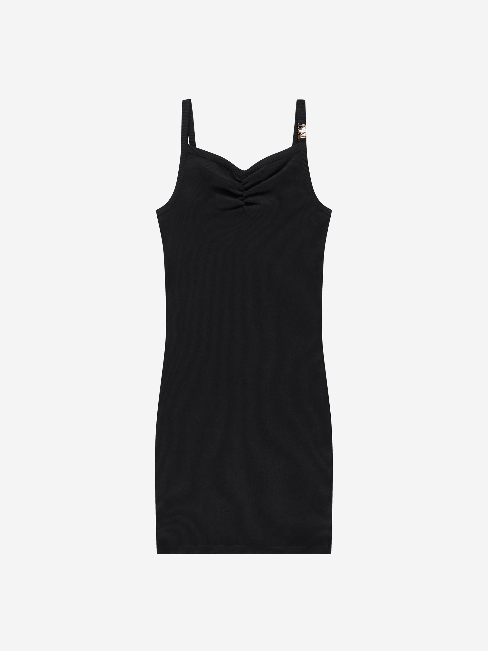Ribbed dress with draped detail