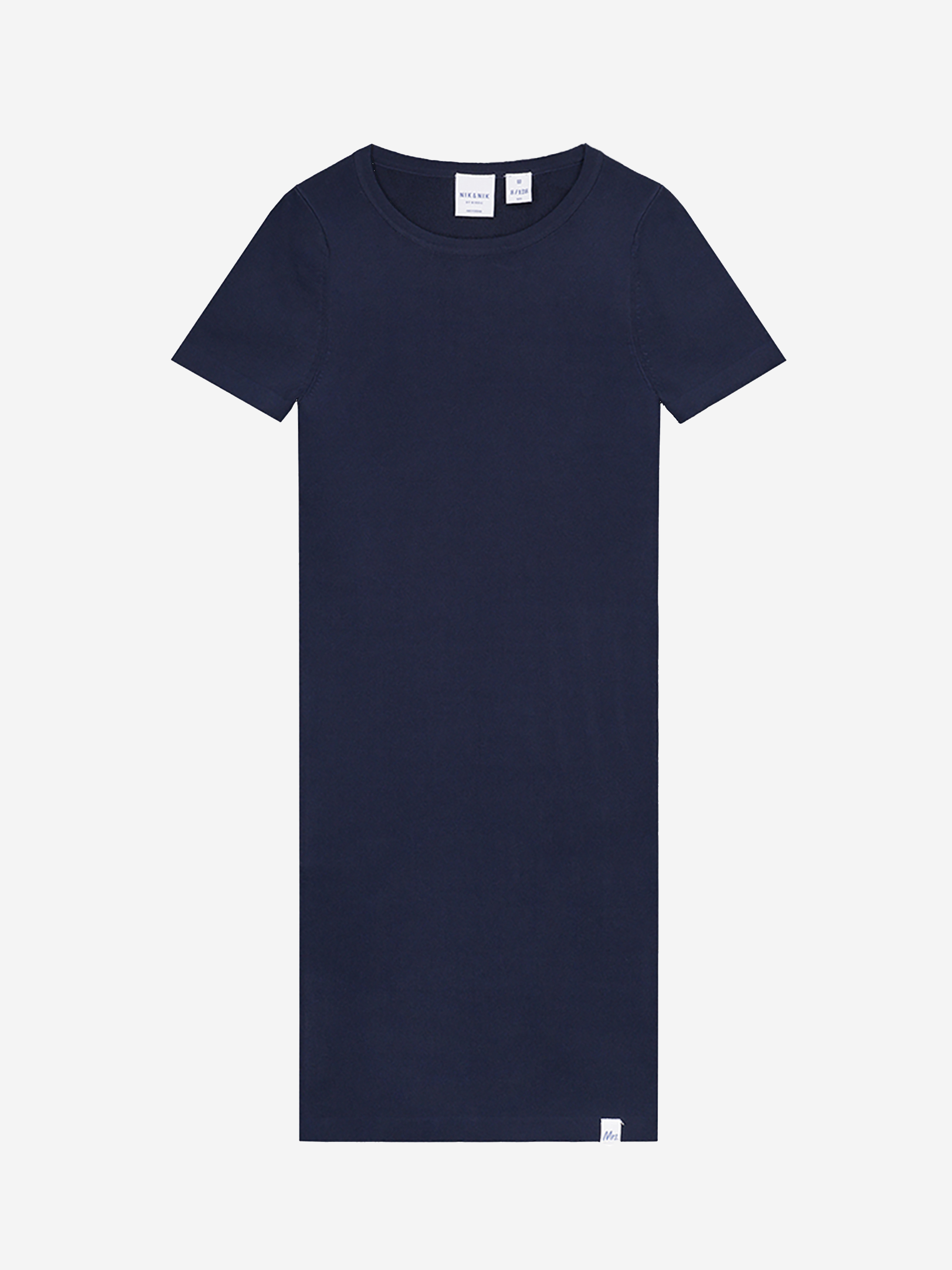 Navy dress with short sleeves
