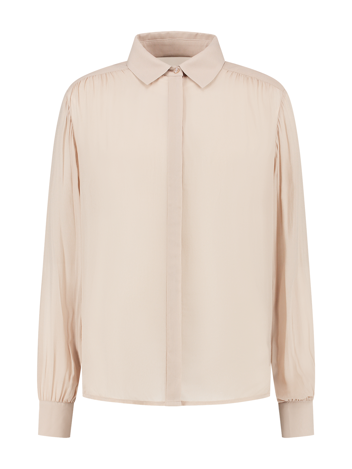 Semitransparent blouse with regular fit 