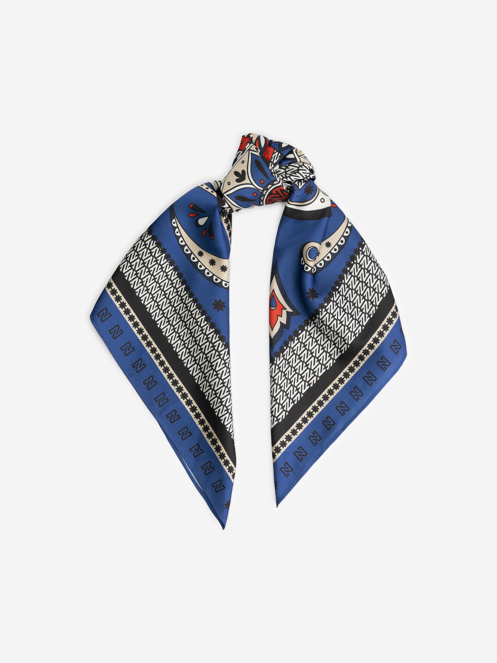  Satin look Scarf with print