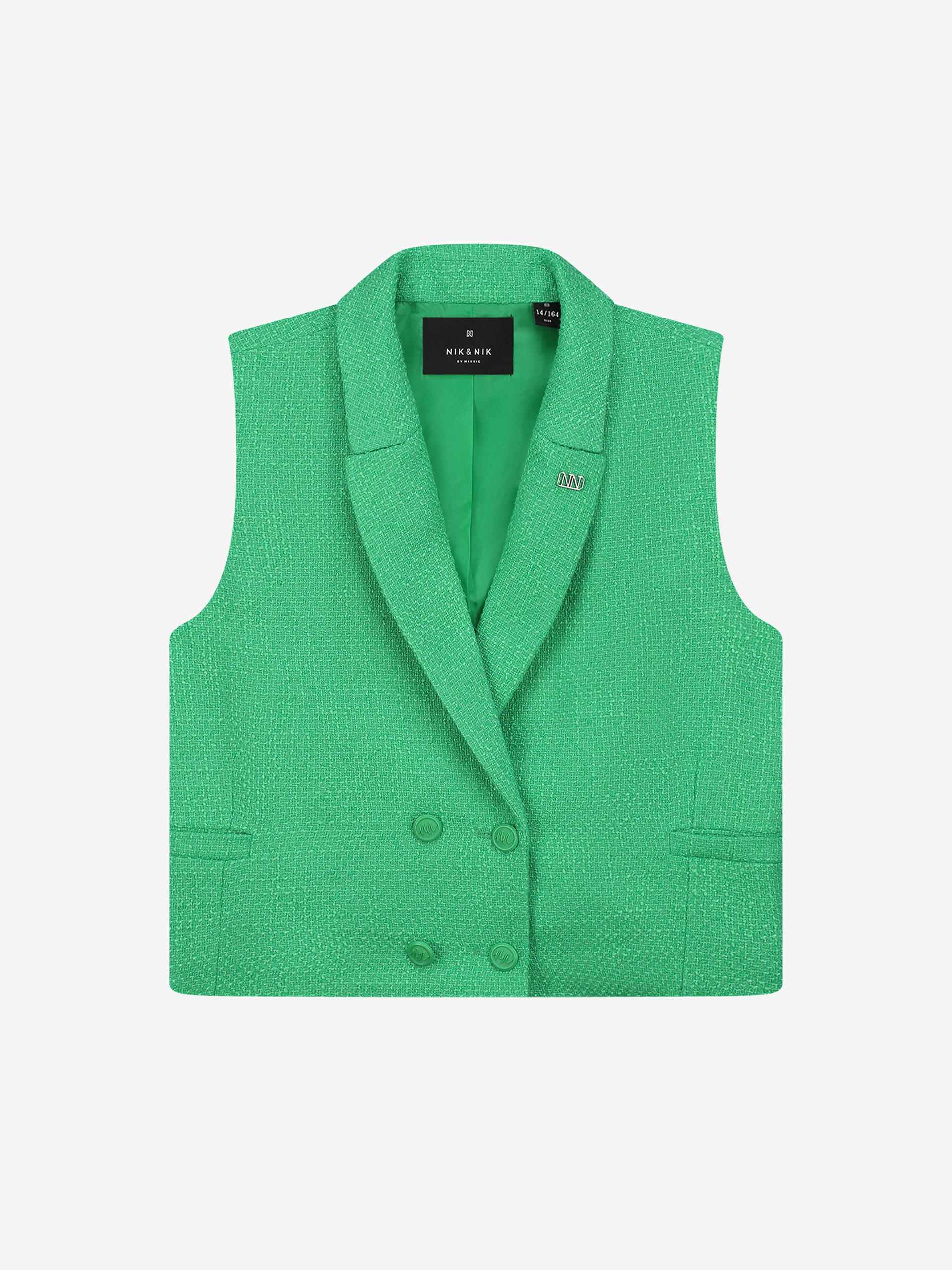  Sleeveless double-breated blazer 