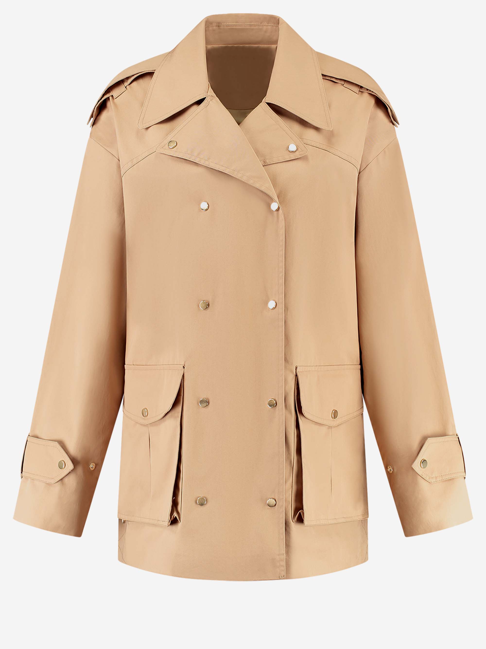 Korte double breasted trench coat 