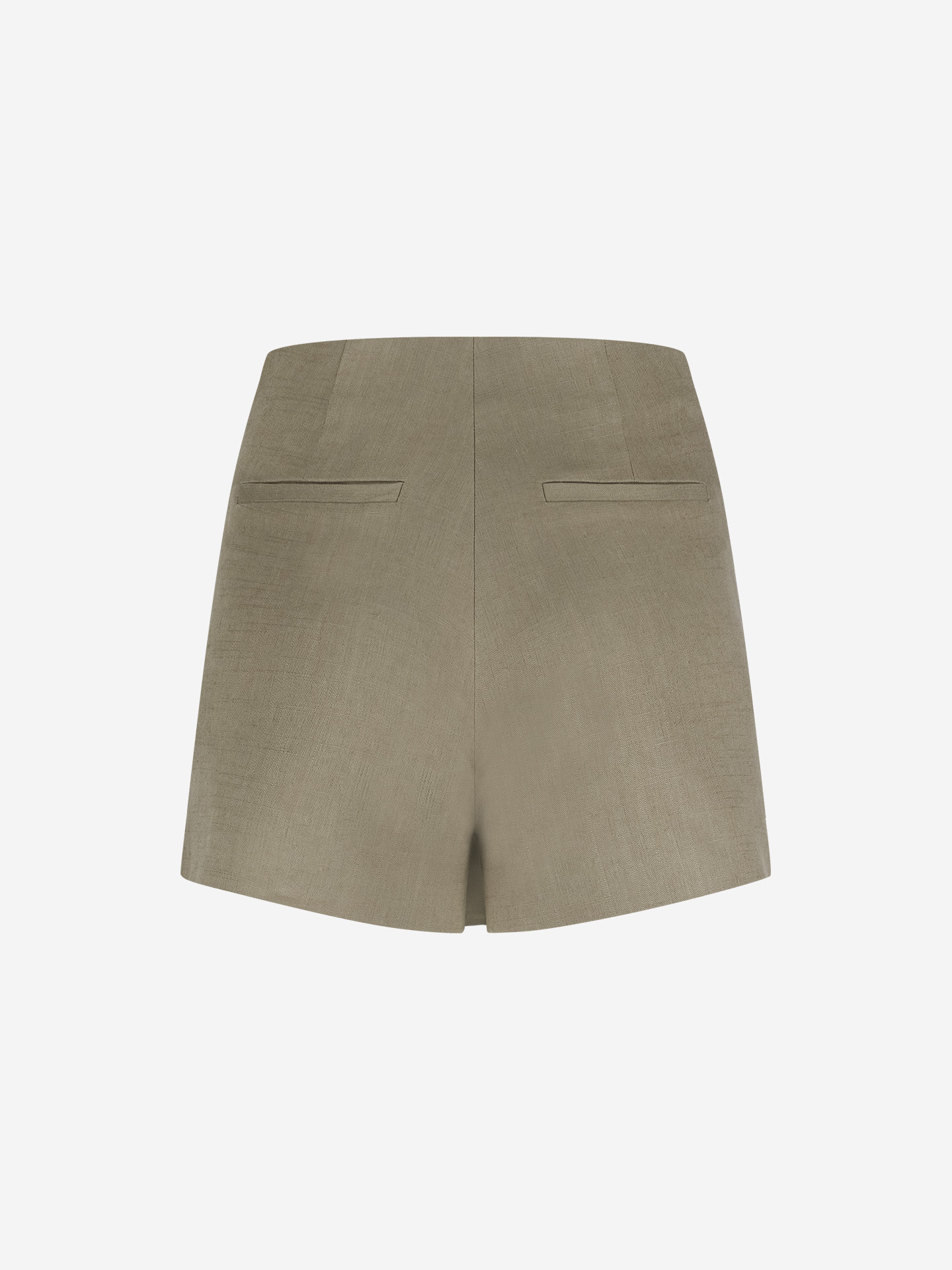 Melange skort with asymmetrical wrap over