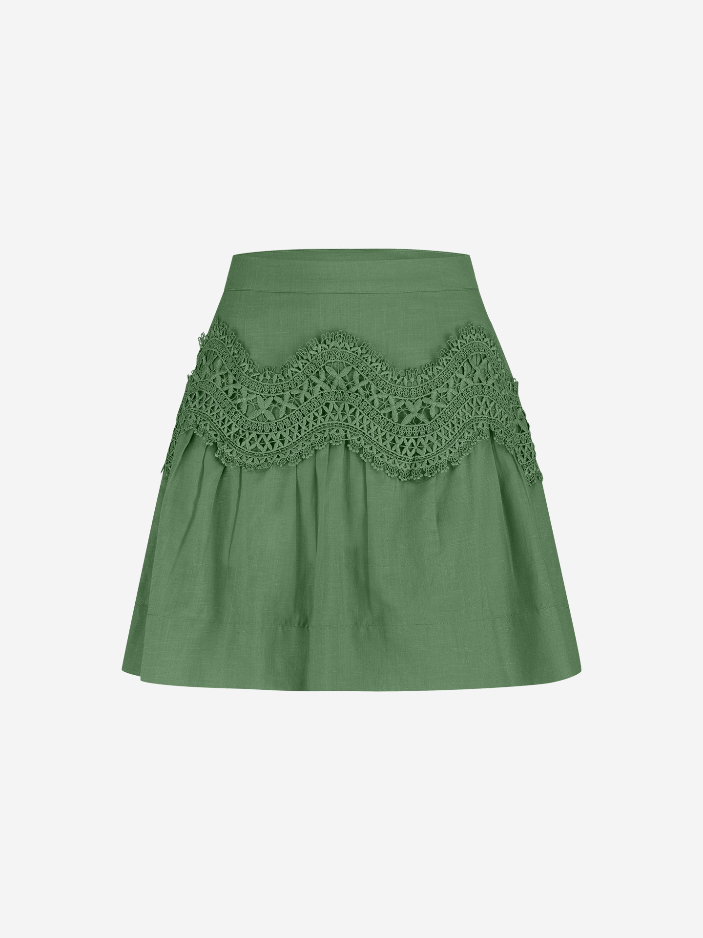 A-line skirt with broderie anglaise