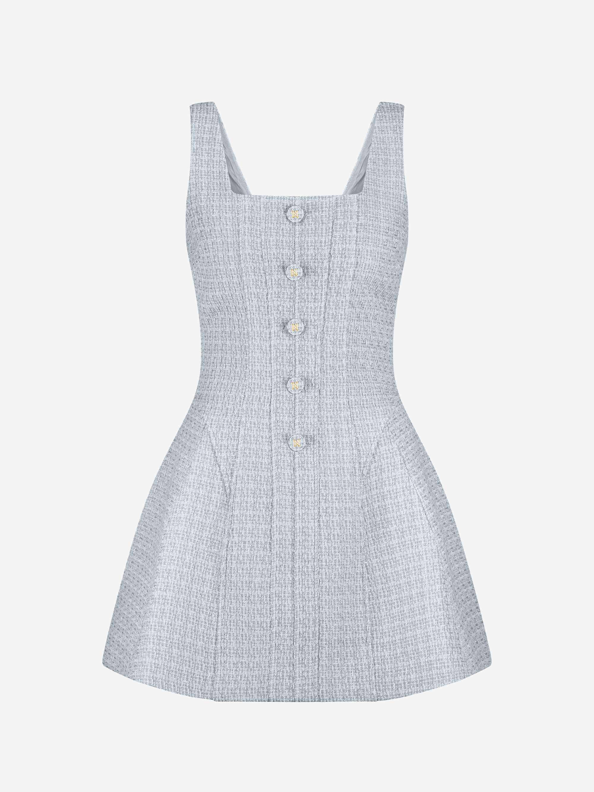 A-line dress in tweed
