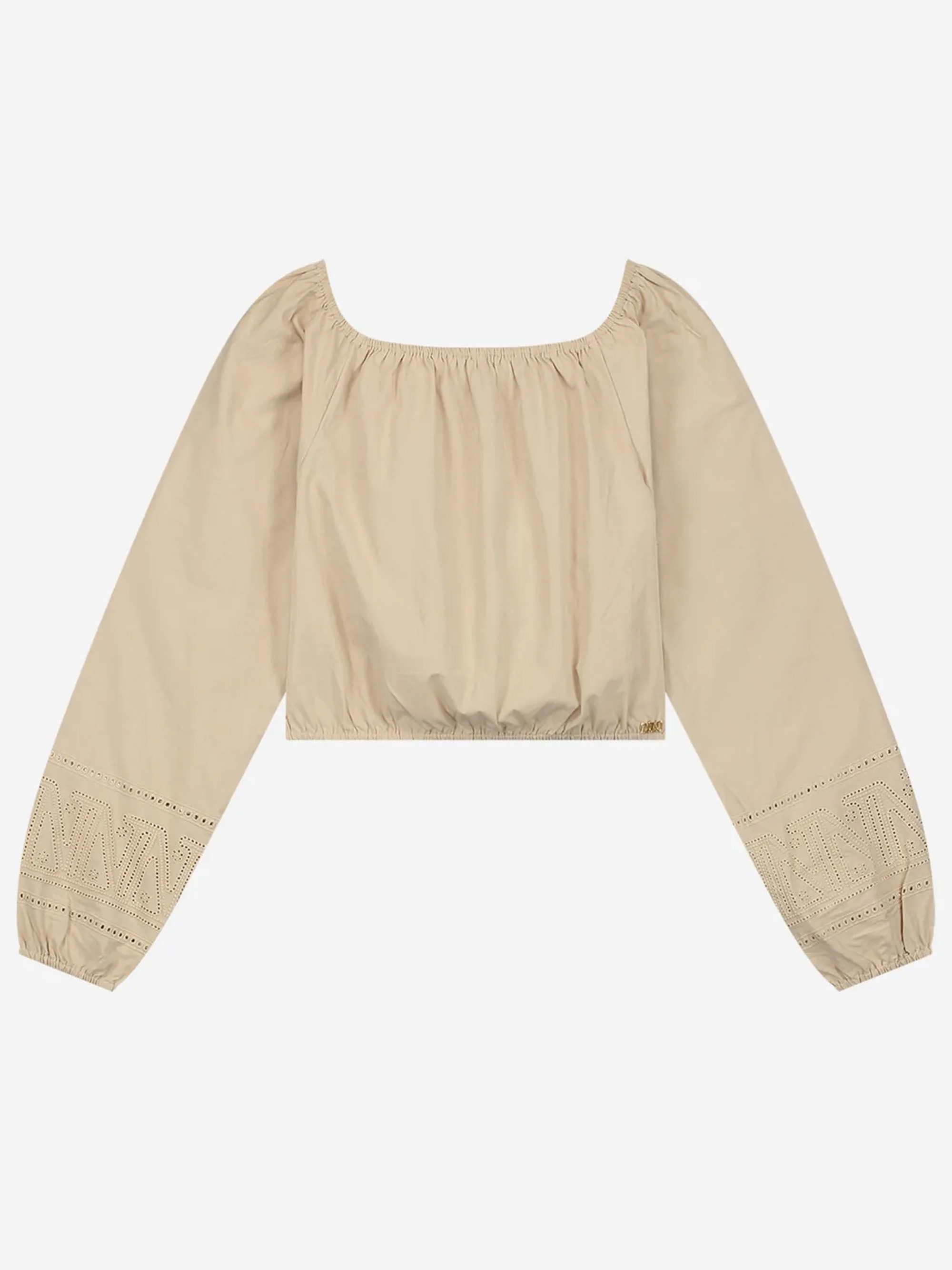 Off shoulder top with embroidery