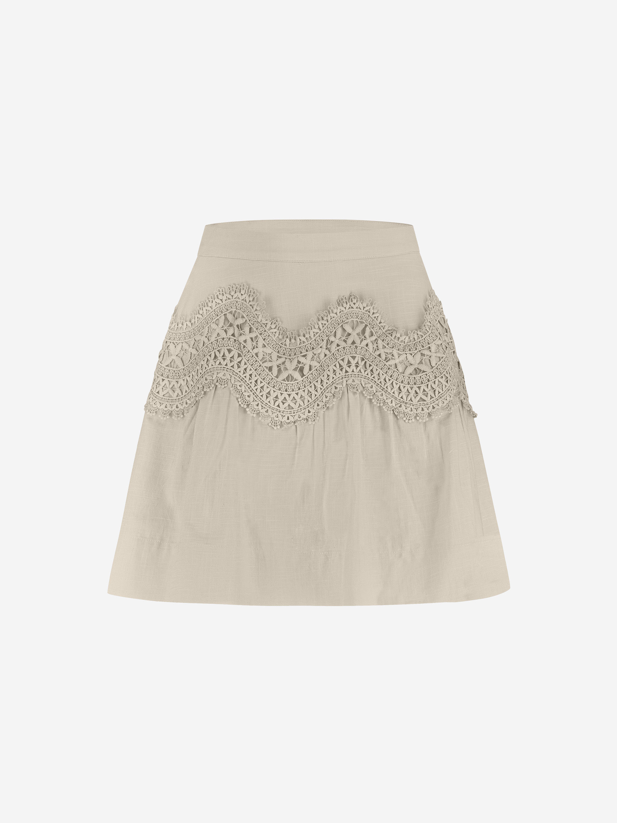 A-line skirt with broderie anglaise