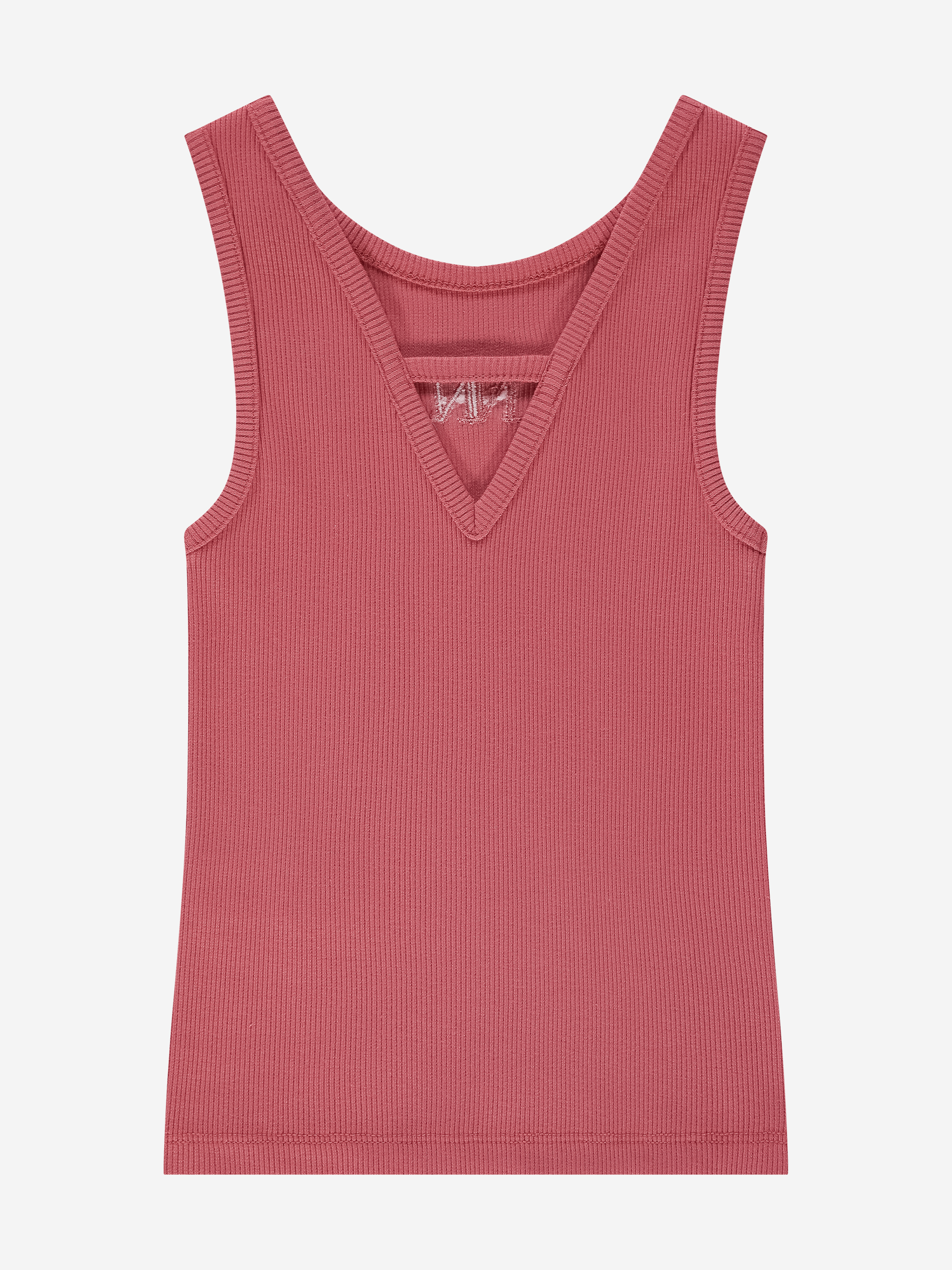 Ribbed top with embroidered logo